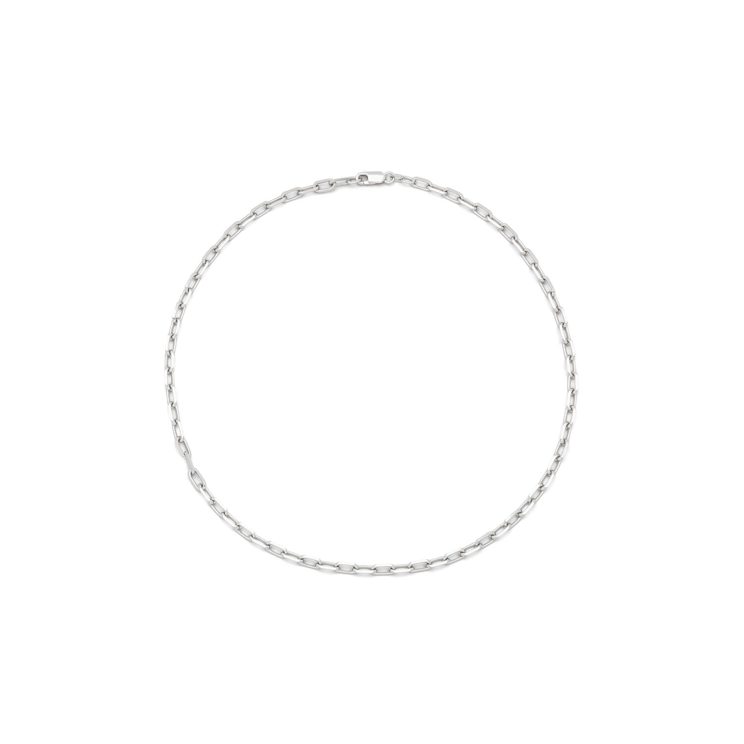  Colliers maillons - Trombone - Argent - 45cm