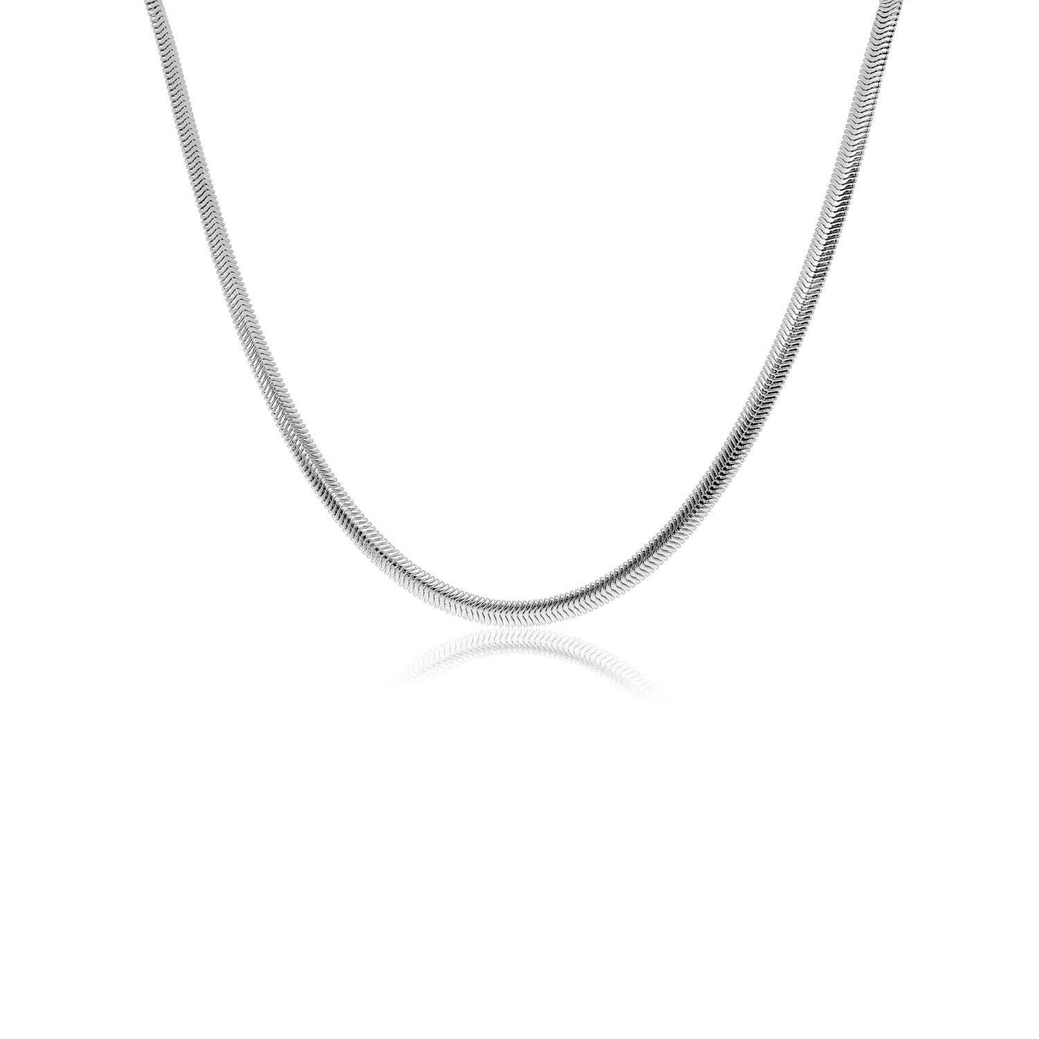  Collier - Serpent - Argent - 45cm
