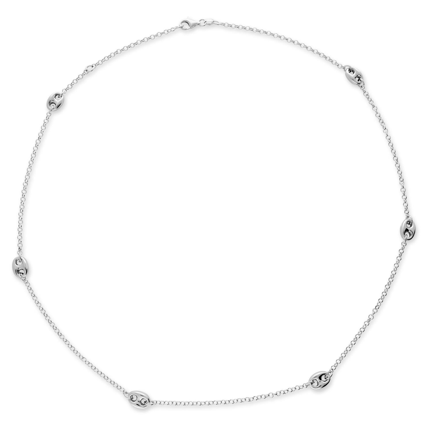  Colliers maillons - Ancre - Argent - 60cm