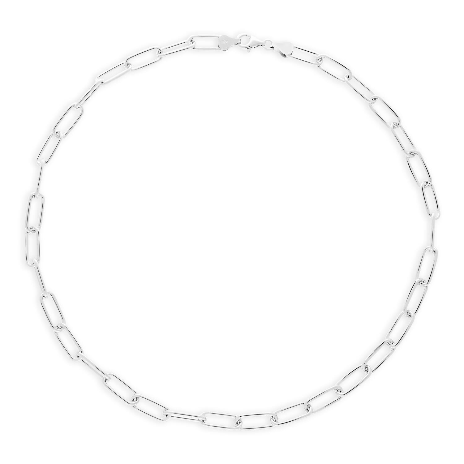  Gliederketten - Büroklammer - Silber - 45cm