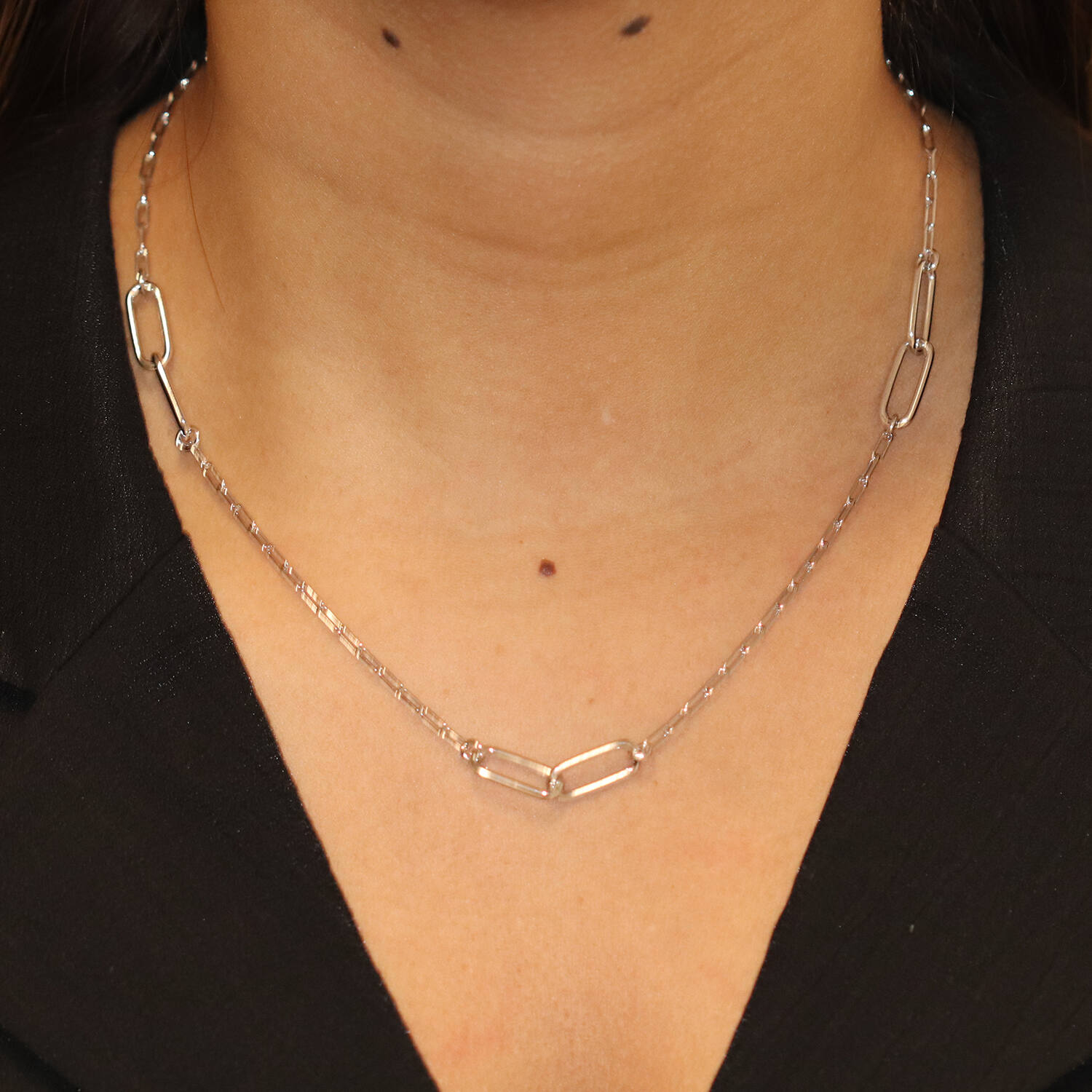  Colliers maillons - Ancre - Argent - 50cm