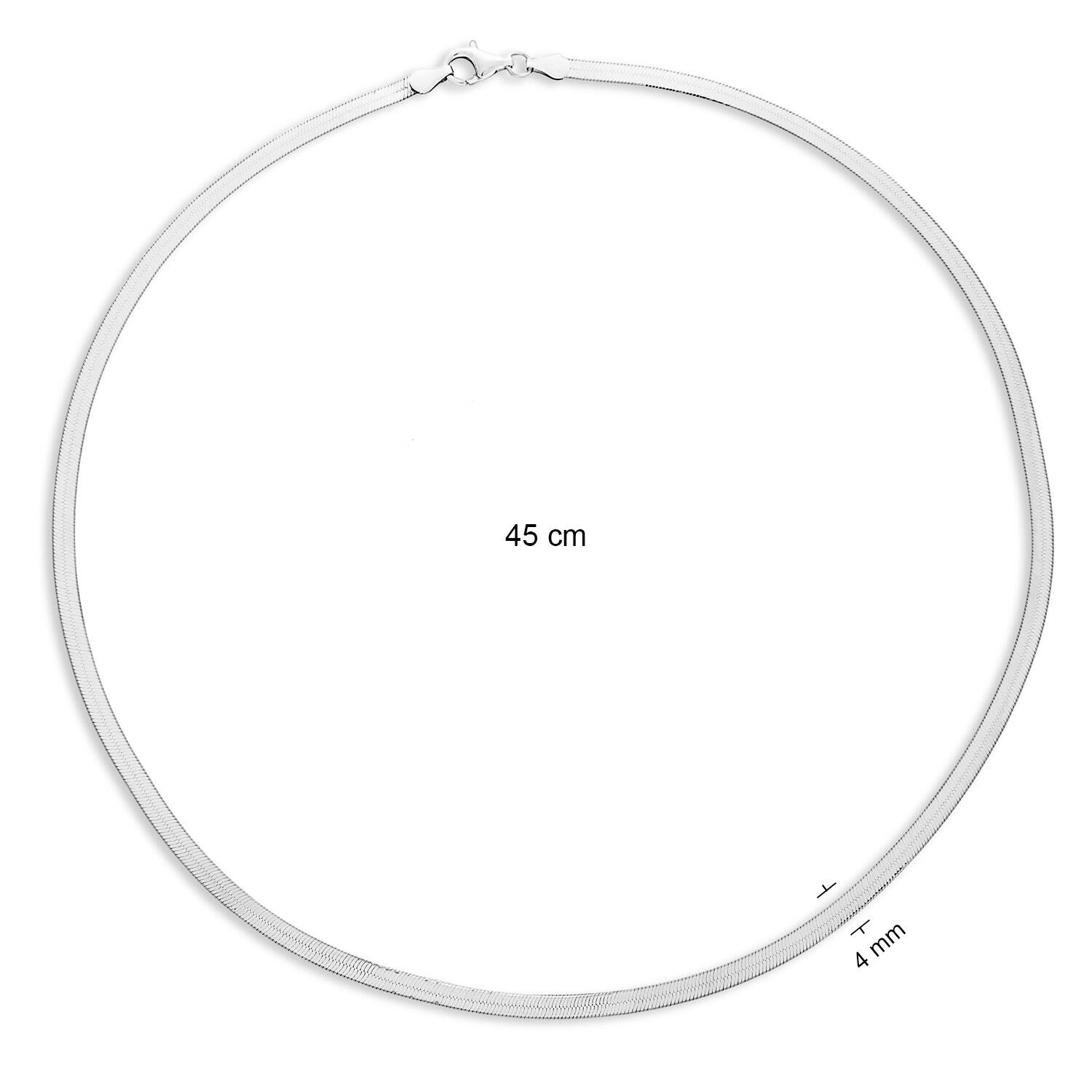  Collier - Gourmet - Zilver - 45cm