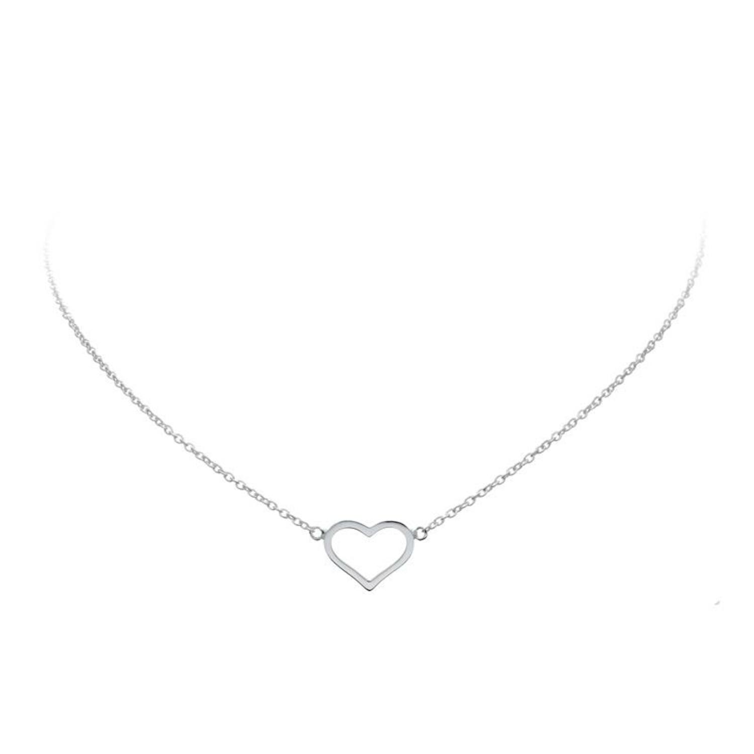  Halsketten mit Stein - Herz - Anker - Silber - 43cm