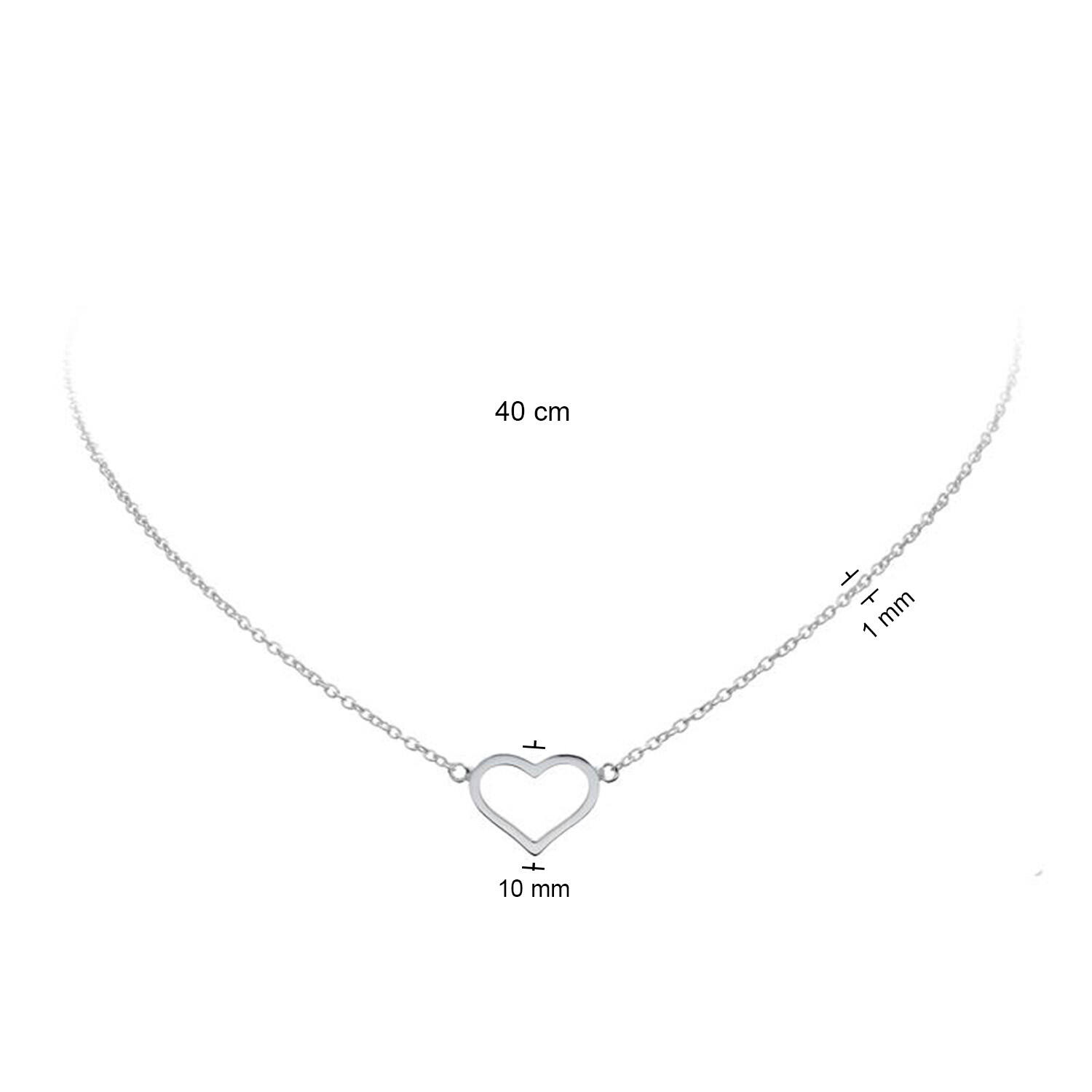  Halsketten mit Stein - Herz - Anker - Silber - 43cm
