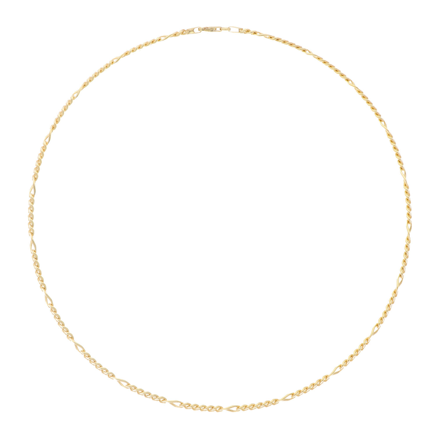  Collier - Figaro - Zilver verguld - 45cm