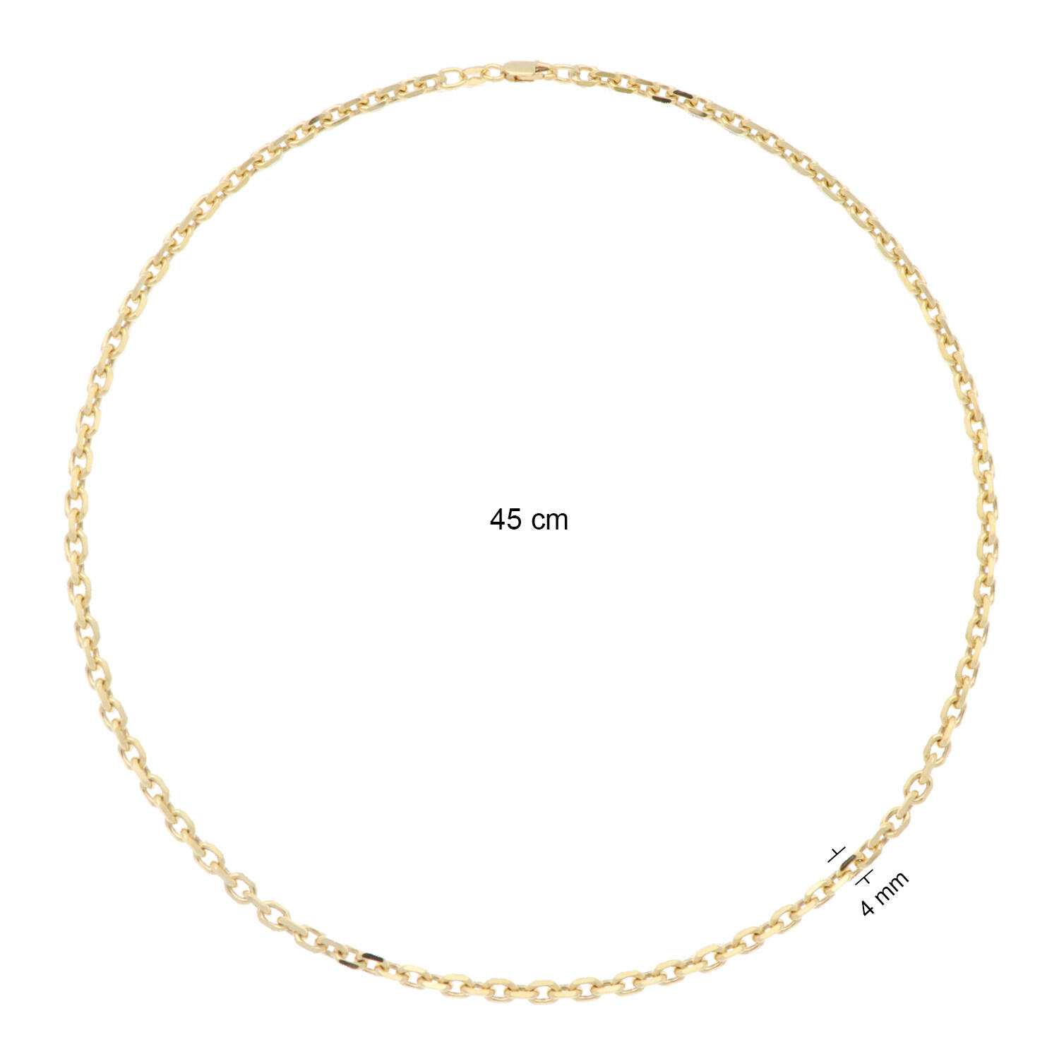  Colliers maillons - Ancre - Argent doré - 45cm
