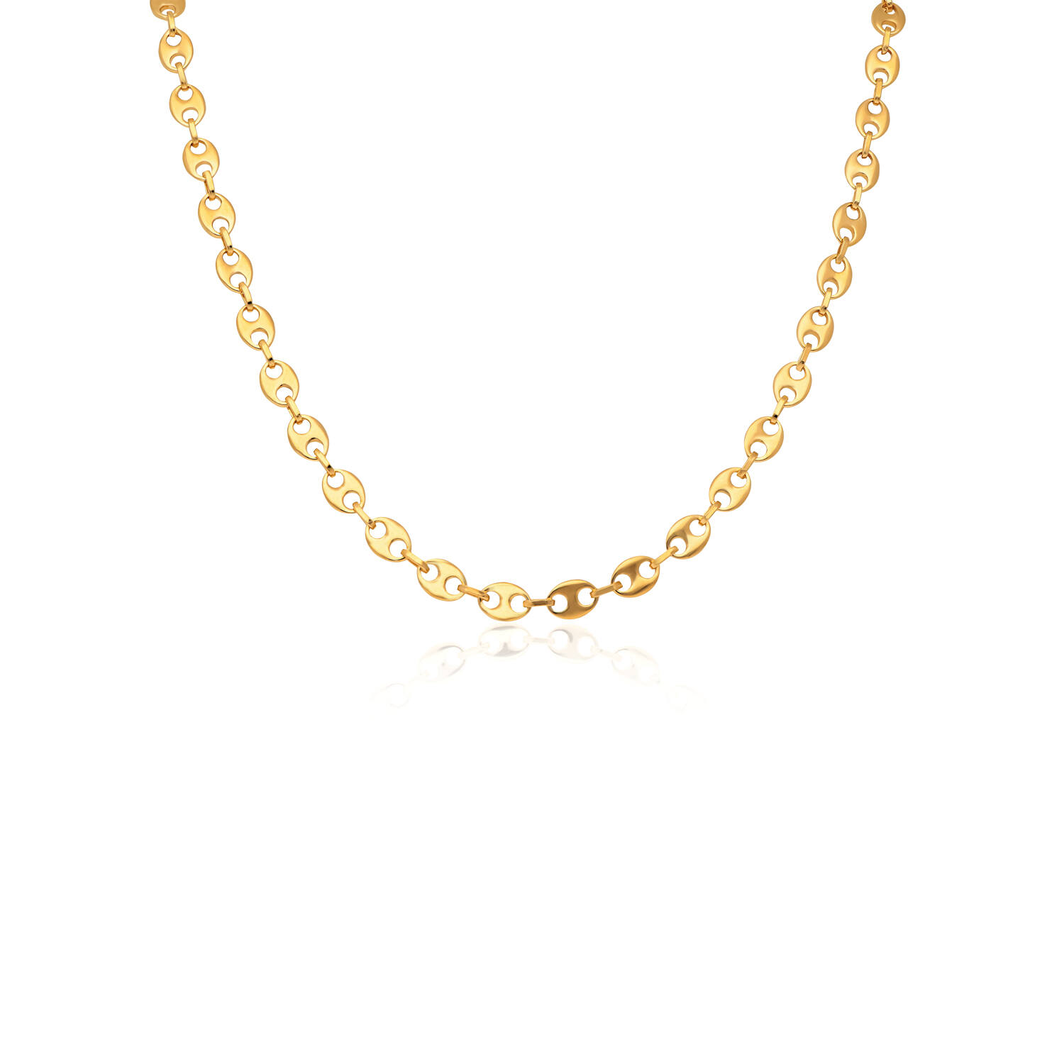  Schakelcollier - Anker - Zilver verguld - 50cm