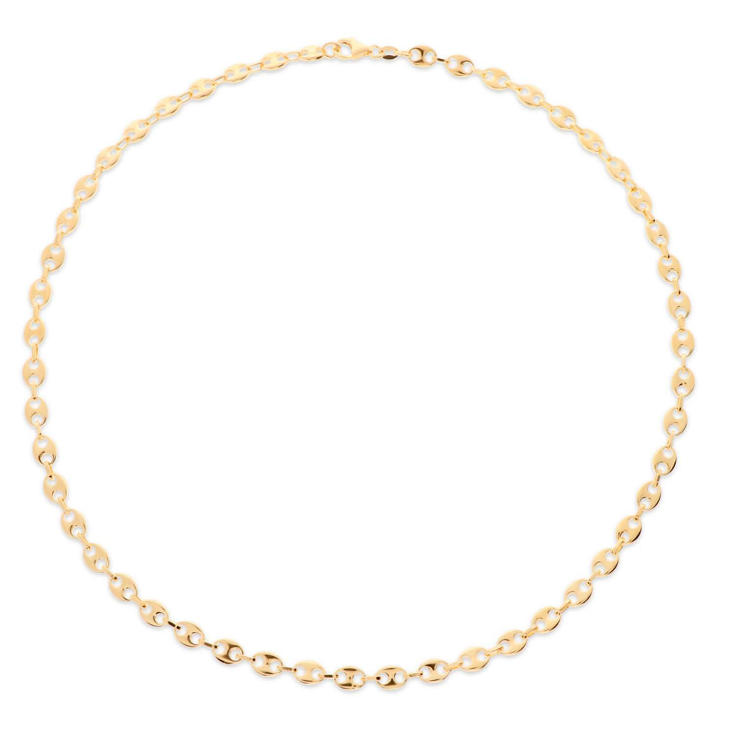  Schakelcollier - Anker - Zilver verguld - 50cm