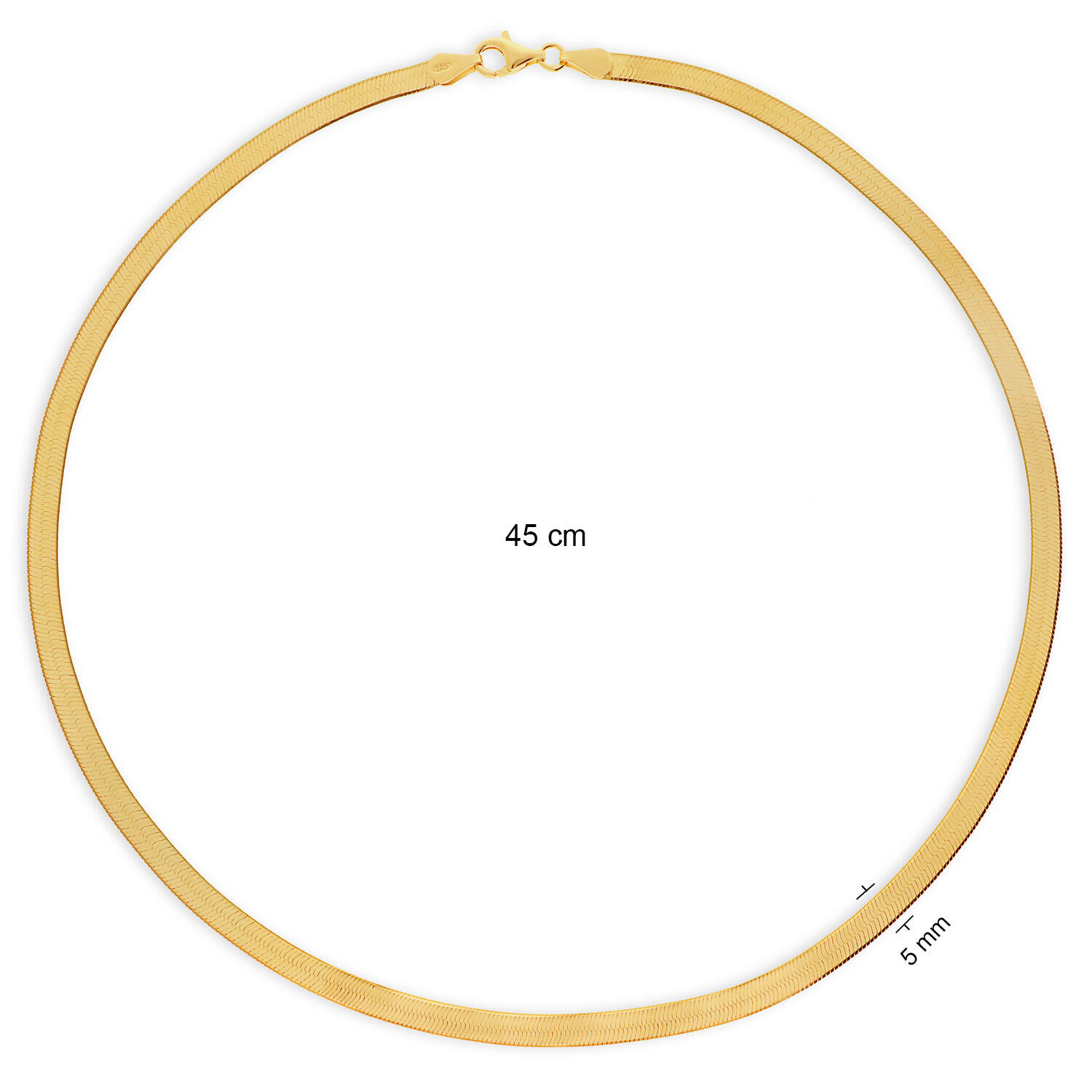  Schakelcollier - Gourmet - Zilver verguld - 45cm