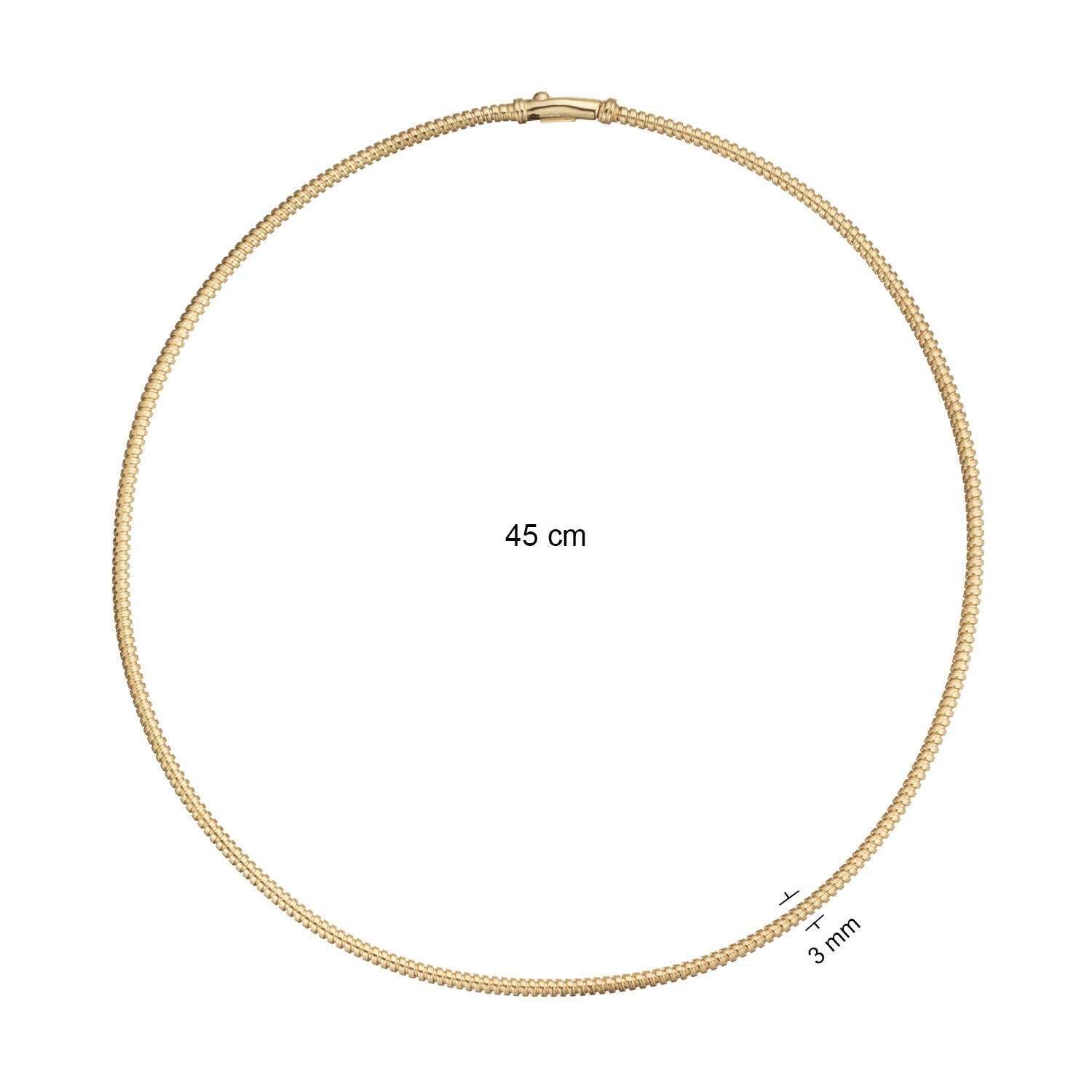  Necklaces with pendant - Round - Goldplated - 45cm