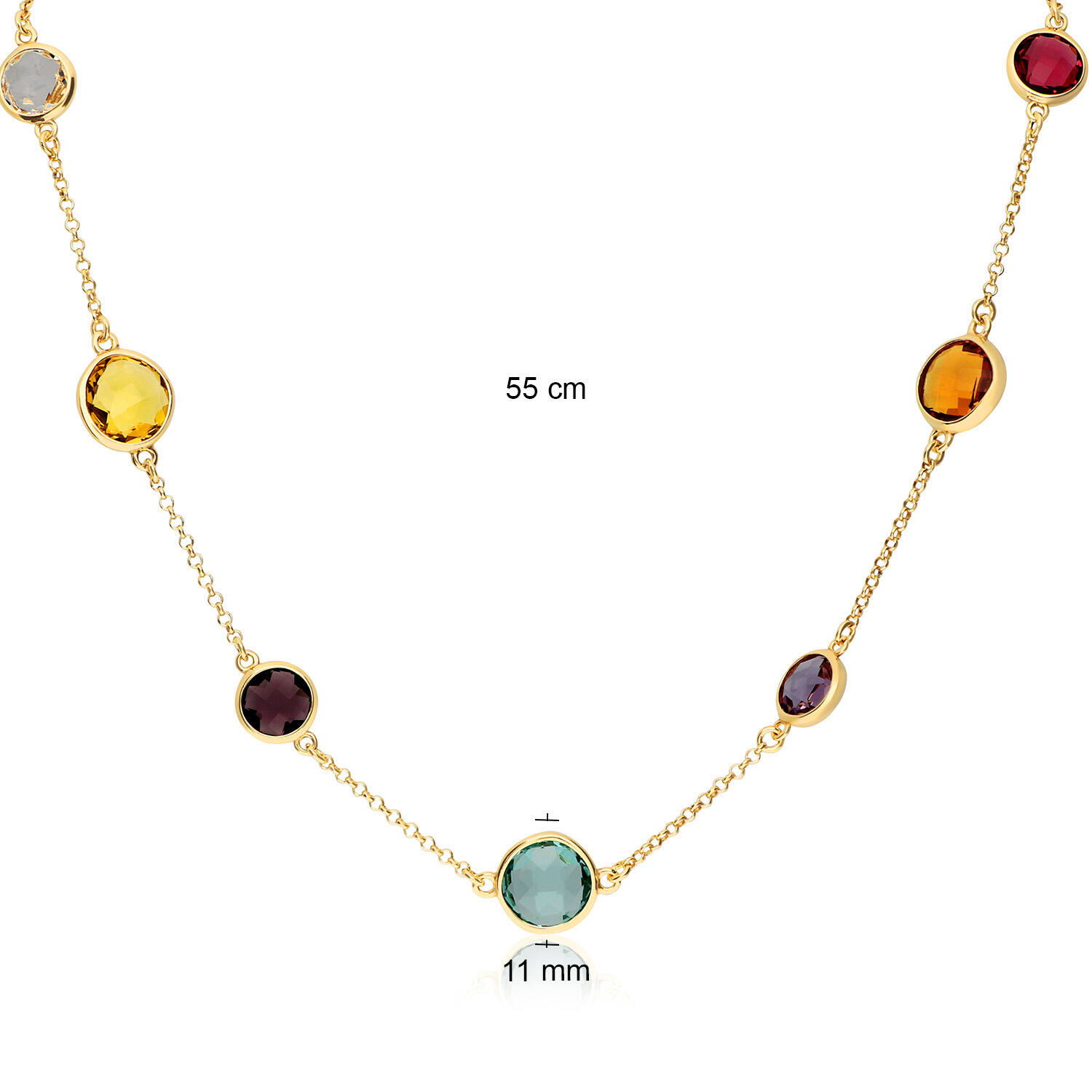  Collier - Jasseron - Zilver verguld Colors from Nature - 
