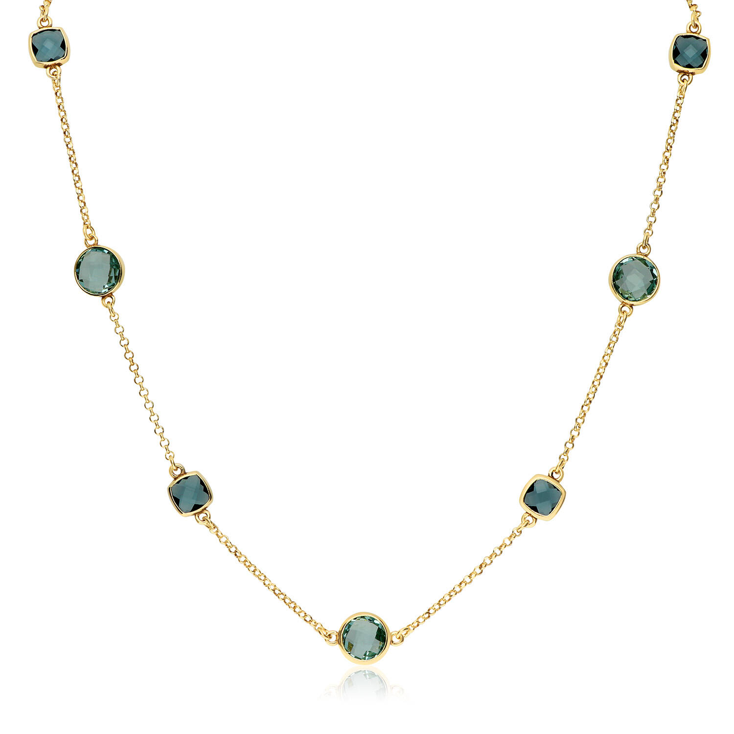  Colliers avec pierre - Jasseron - Argent doré Colors from Nature - 