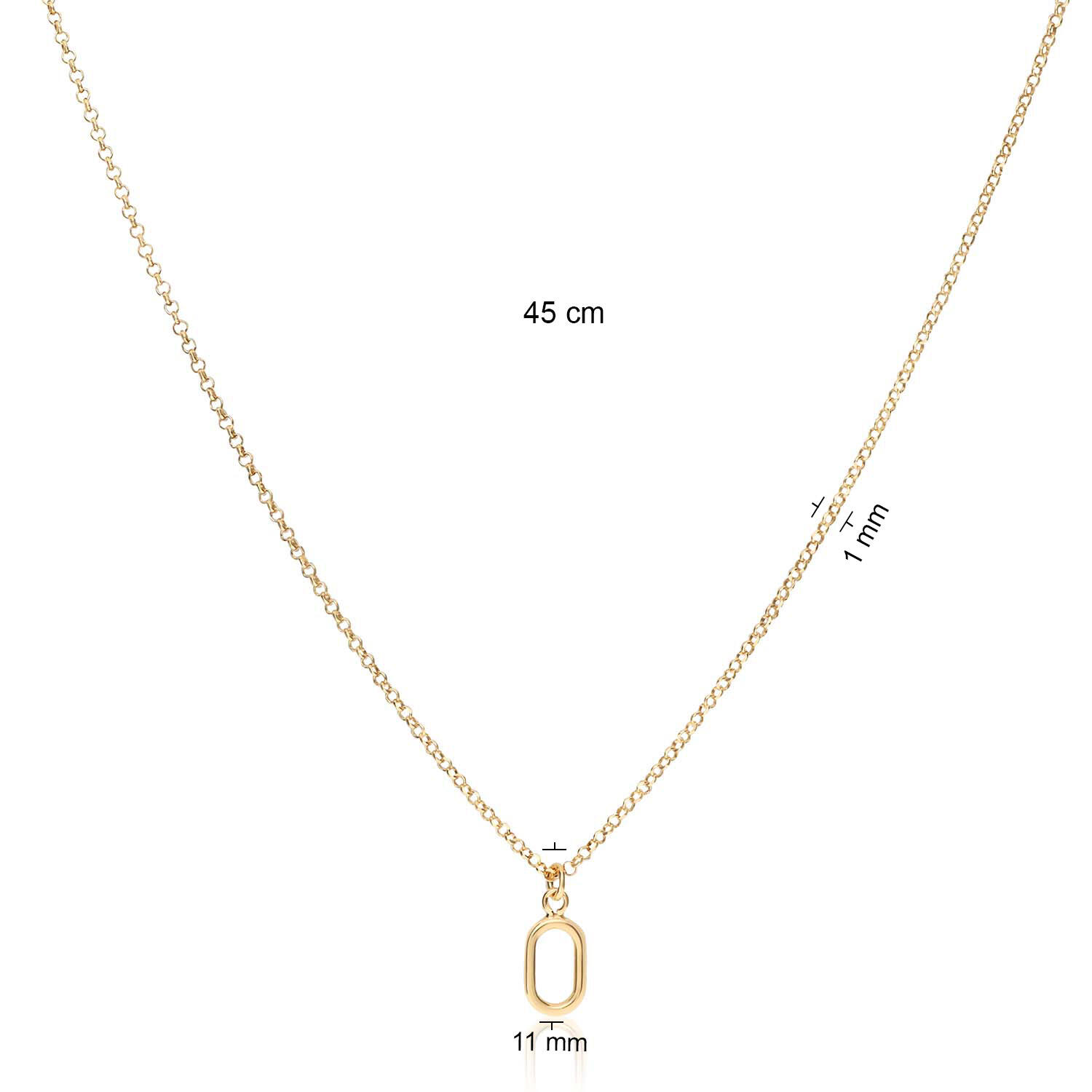  Necklaces with pendant - Goldplated - 45cm