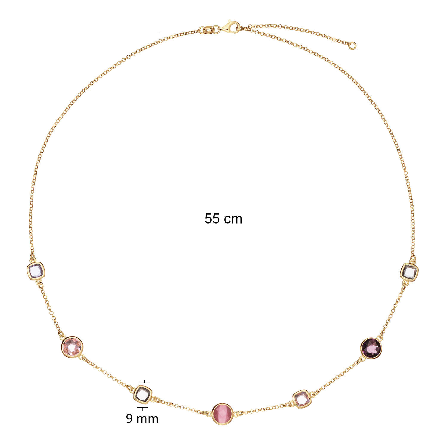  Collier - Jasseron - Zilver verguld Colors from Nature - 