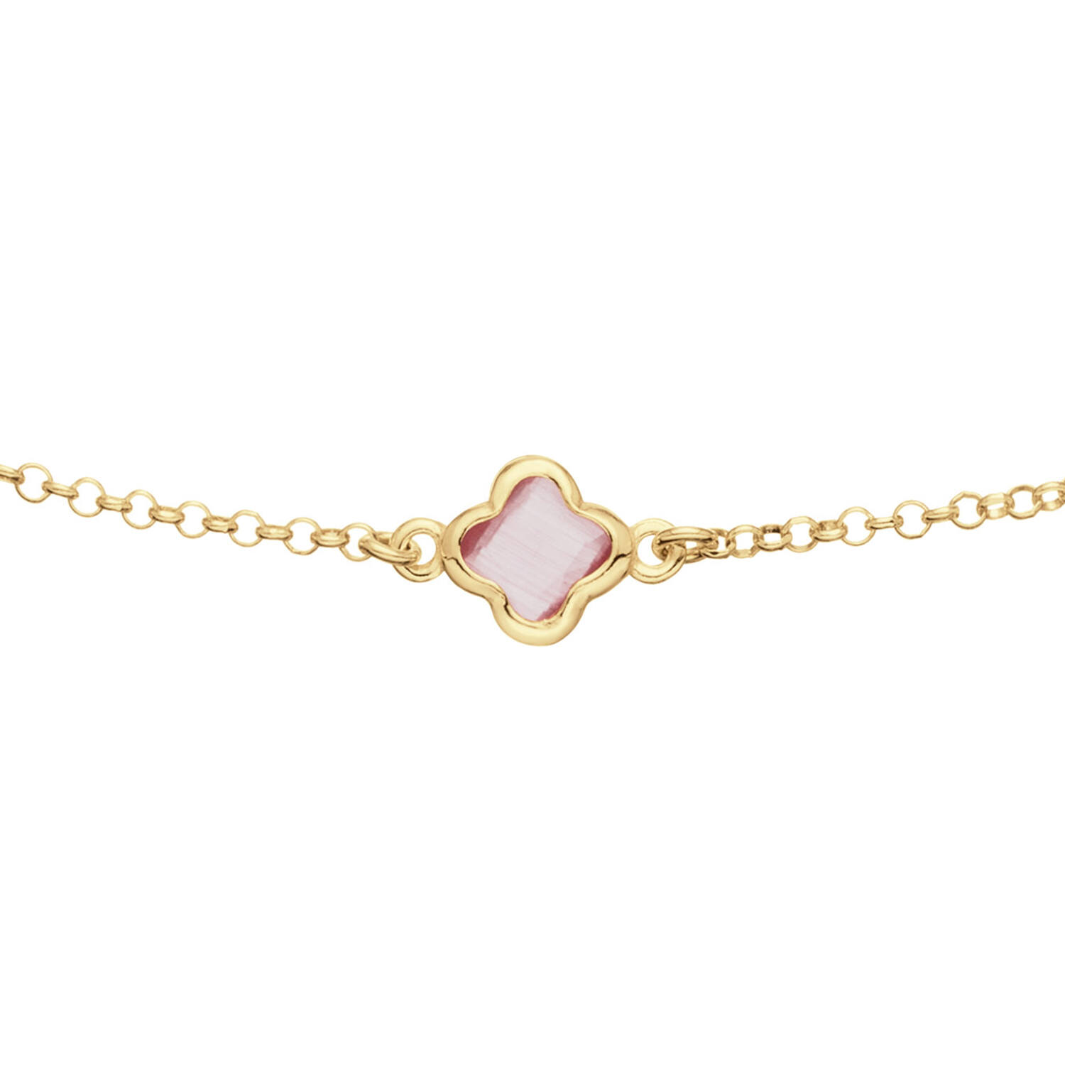  Necklace - Flower - Jasseron - Goldplated - 55cm Colors from Nature - 