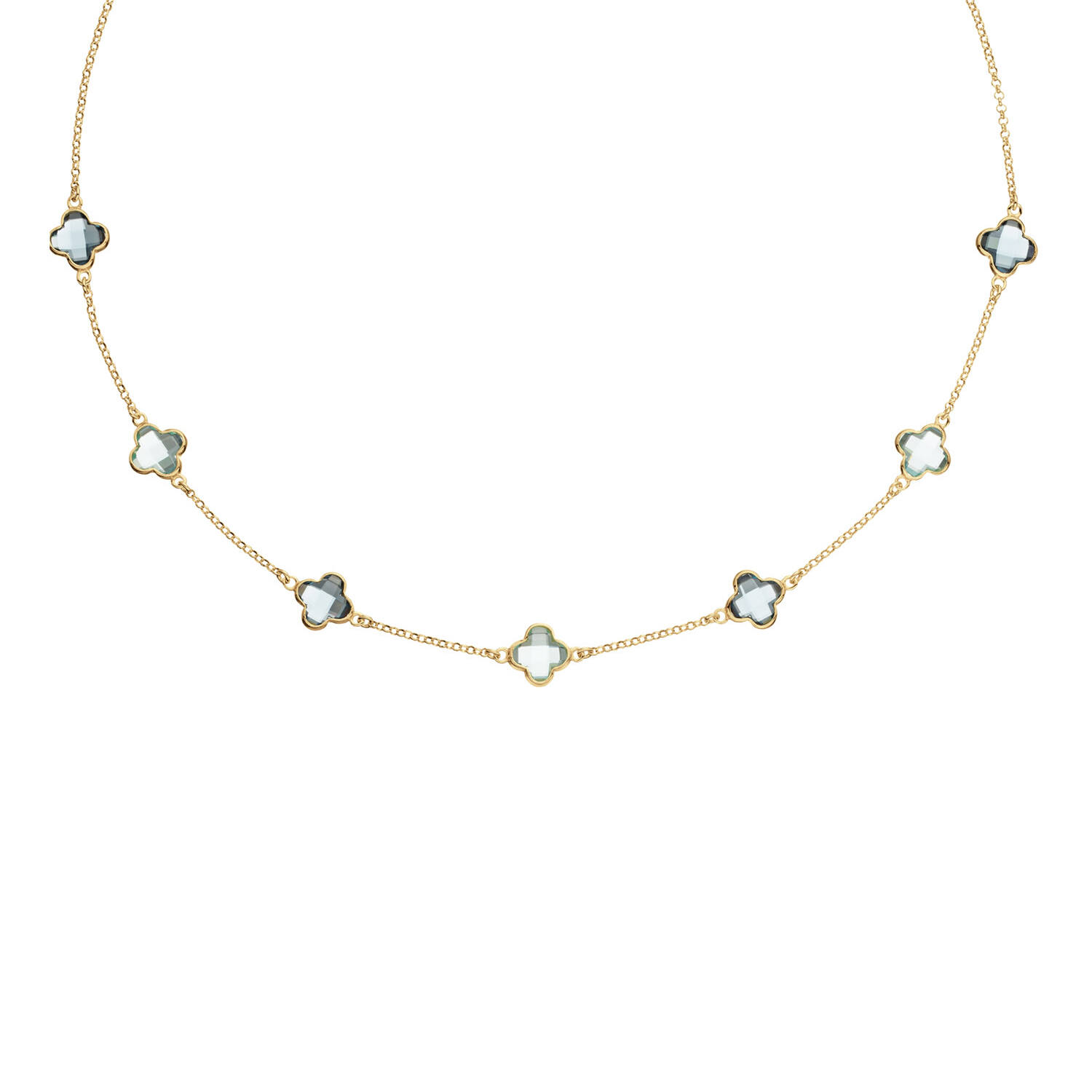  Kette - Blume - Jasseron - Vergoldet - 55cm Colors from Nature - 