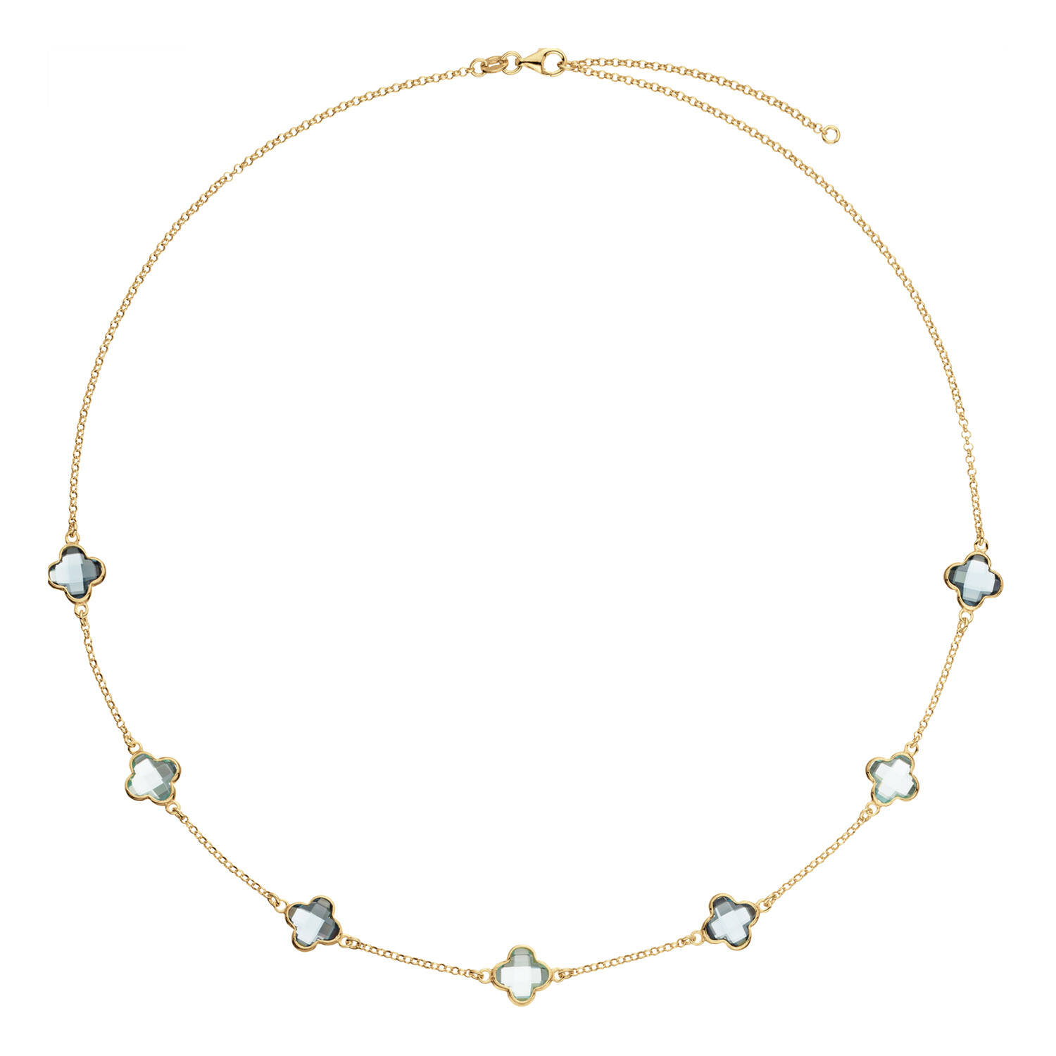  Kette - Blume - Jasseron - Vergoldet - 55cm Colors from Nature - 