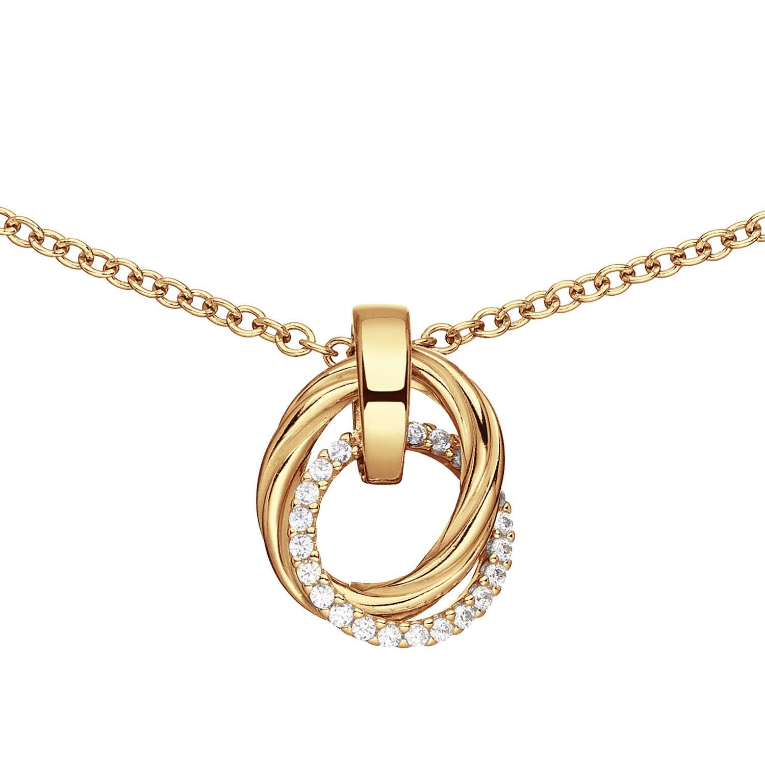  Necklace - Round - Anchor - Goldplated - 45cm Chunky Chic - 