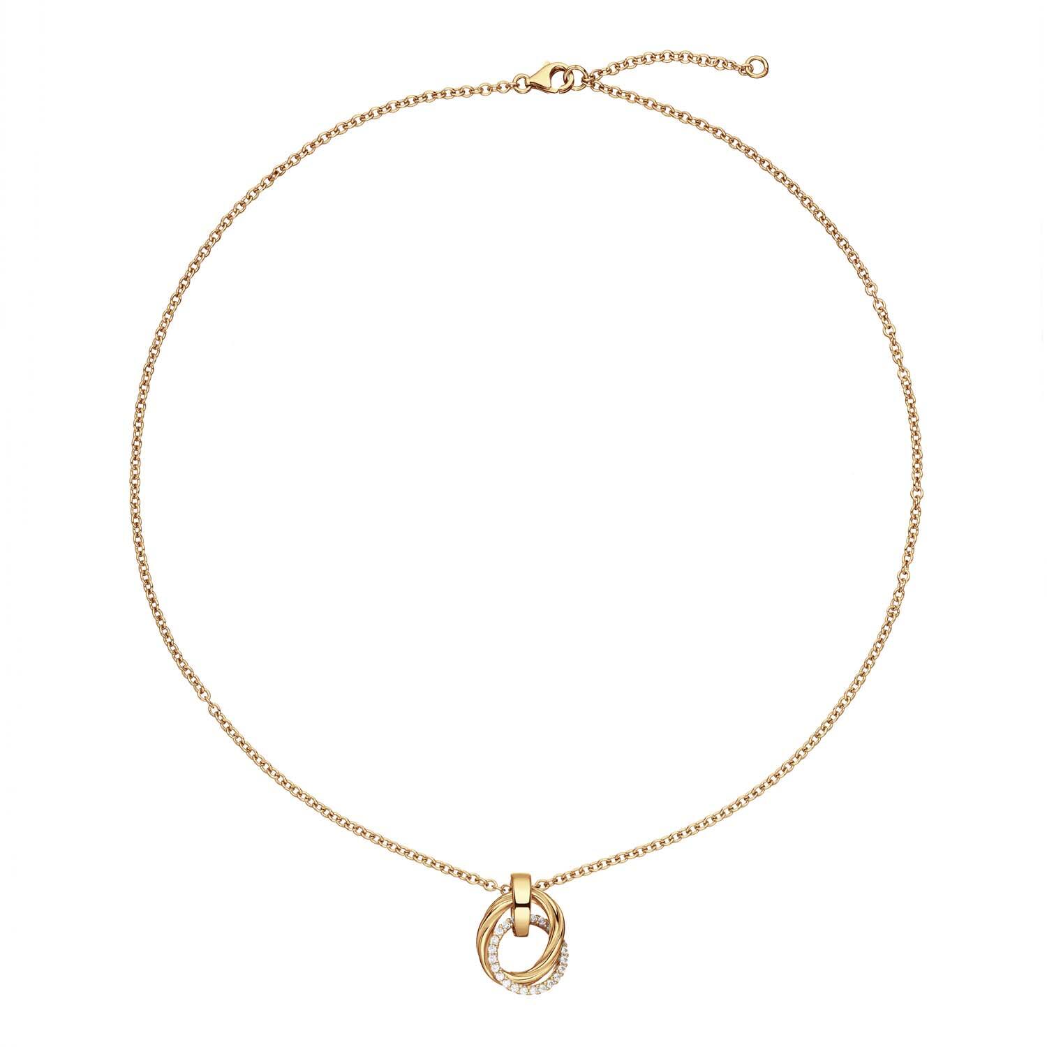 Necklace - Round - Anchor - Goldplated - 45cm Chunky Chic - 
