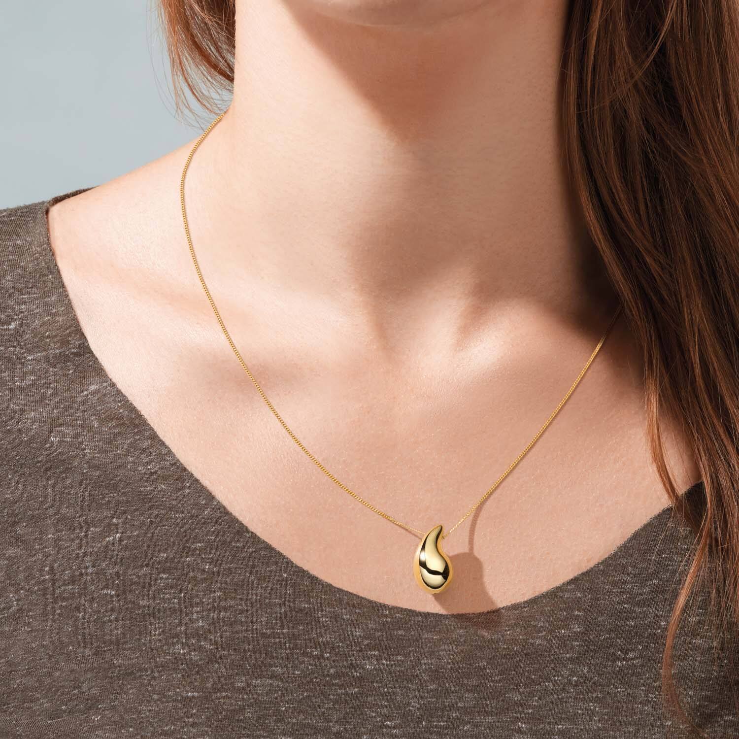  Necklaces with pendant - Drop - Gourmet - Goldplated - 60cm