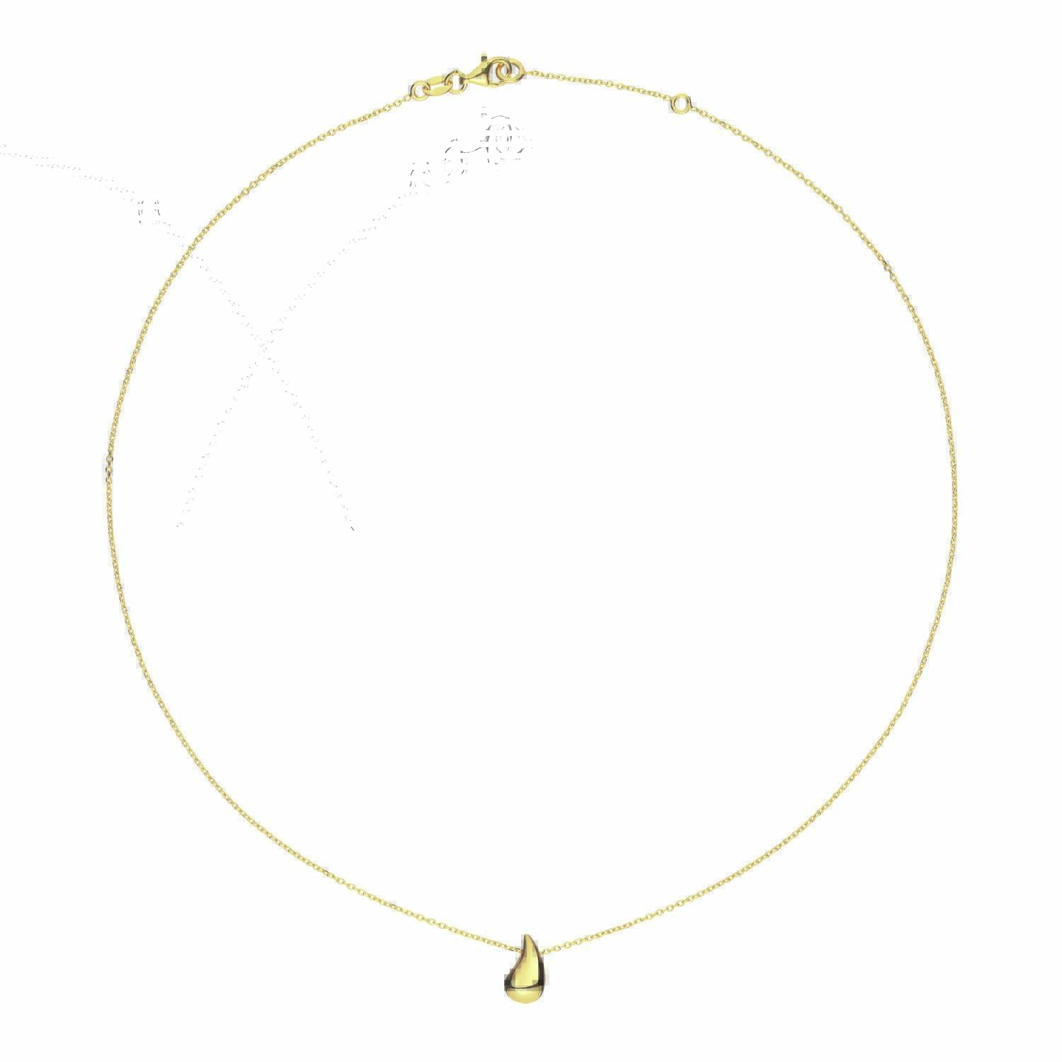  Collier - Druppel - Gourmet - Zilver verguld - 45cm