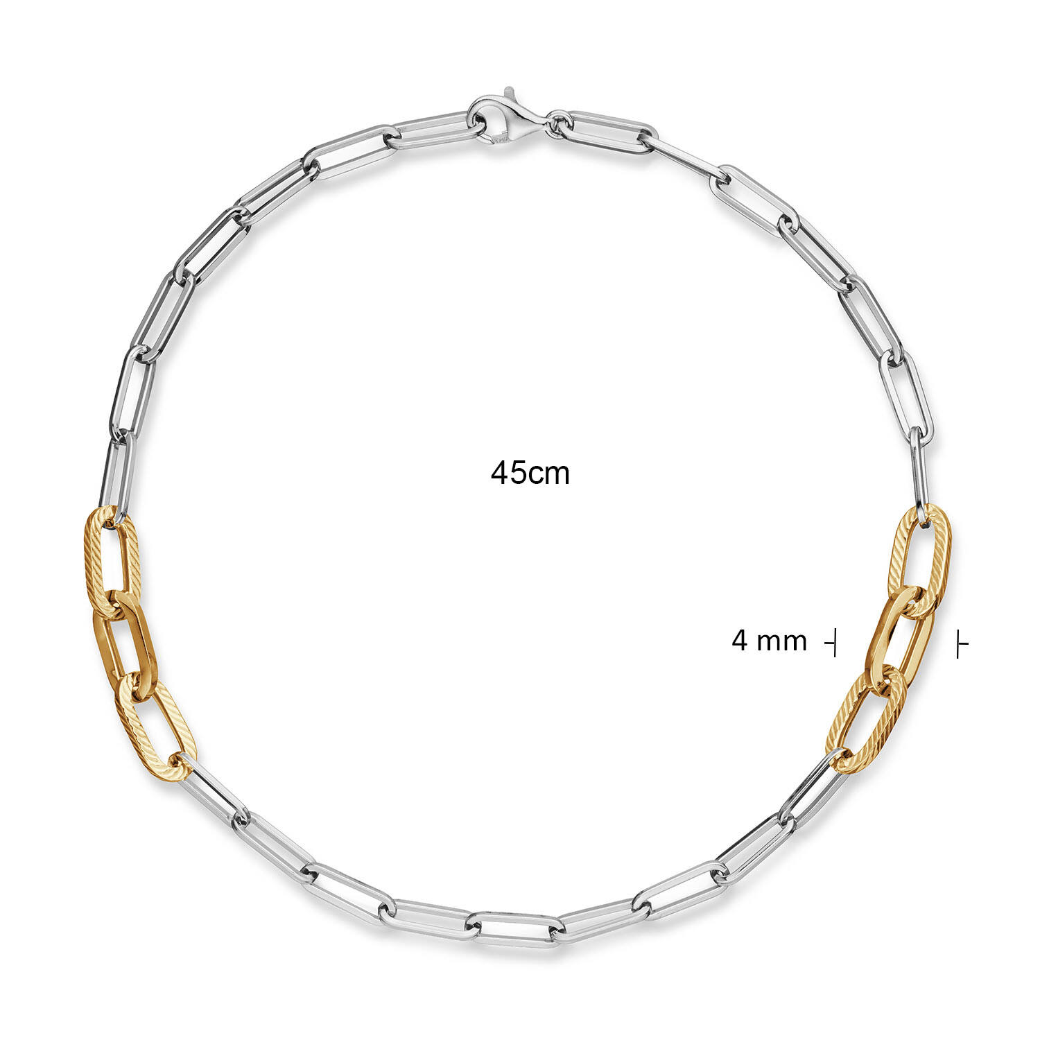  Kette - Silber - 45cm Chunky Chic - 