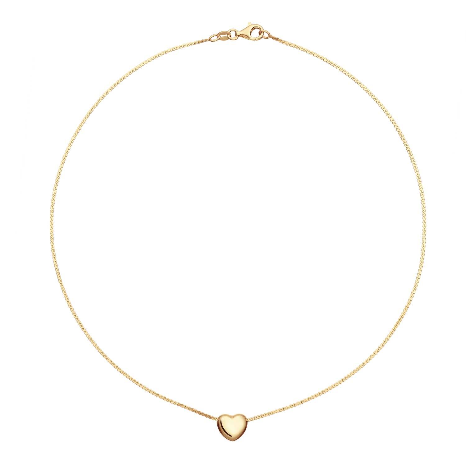  Necklaces with stone - Heart - Fantasy link - Goldplated - 45cm
