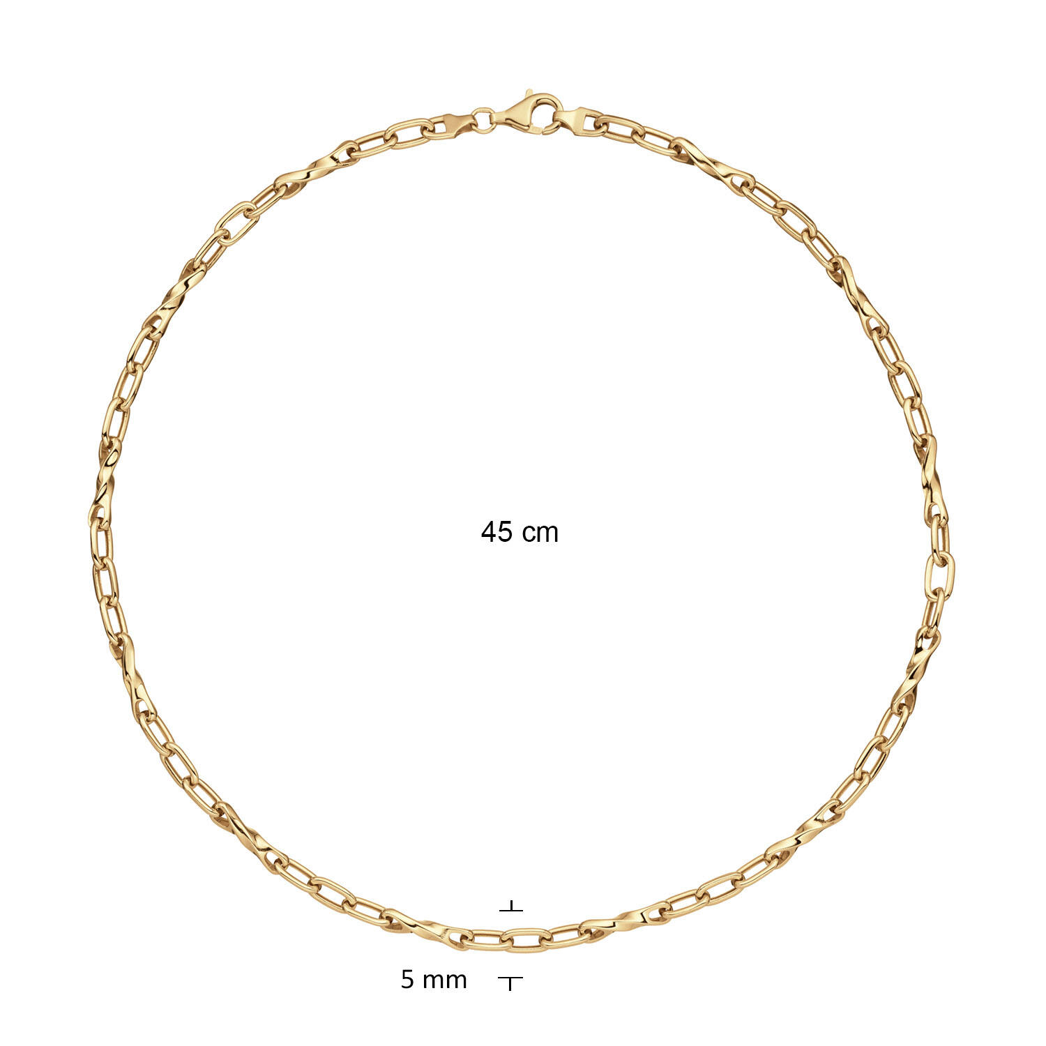  Colliers maillons - Ancre - Argent - 45cm