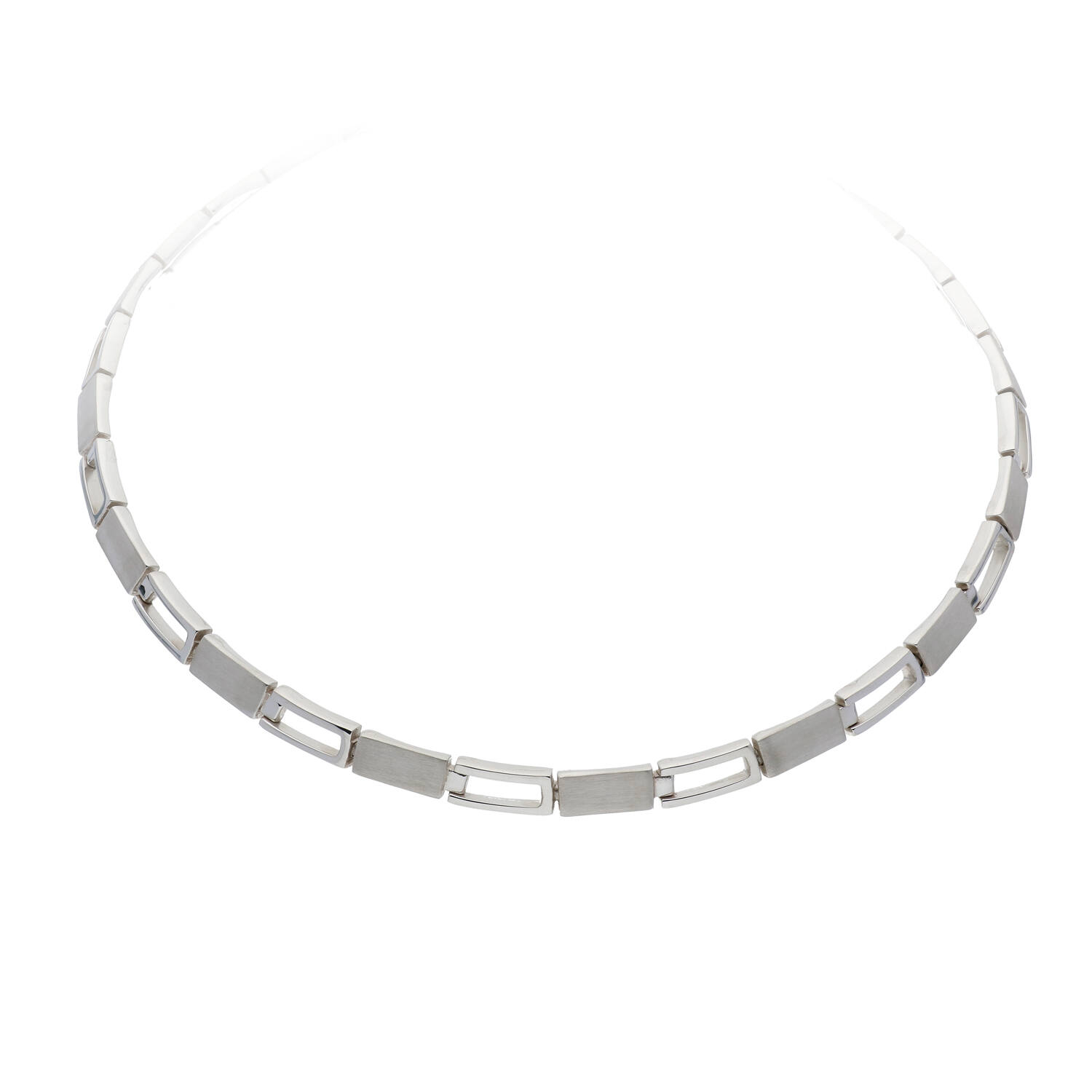  Choker - Fantasieschakel - Zilver - 43cm