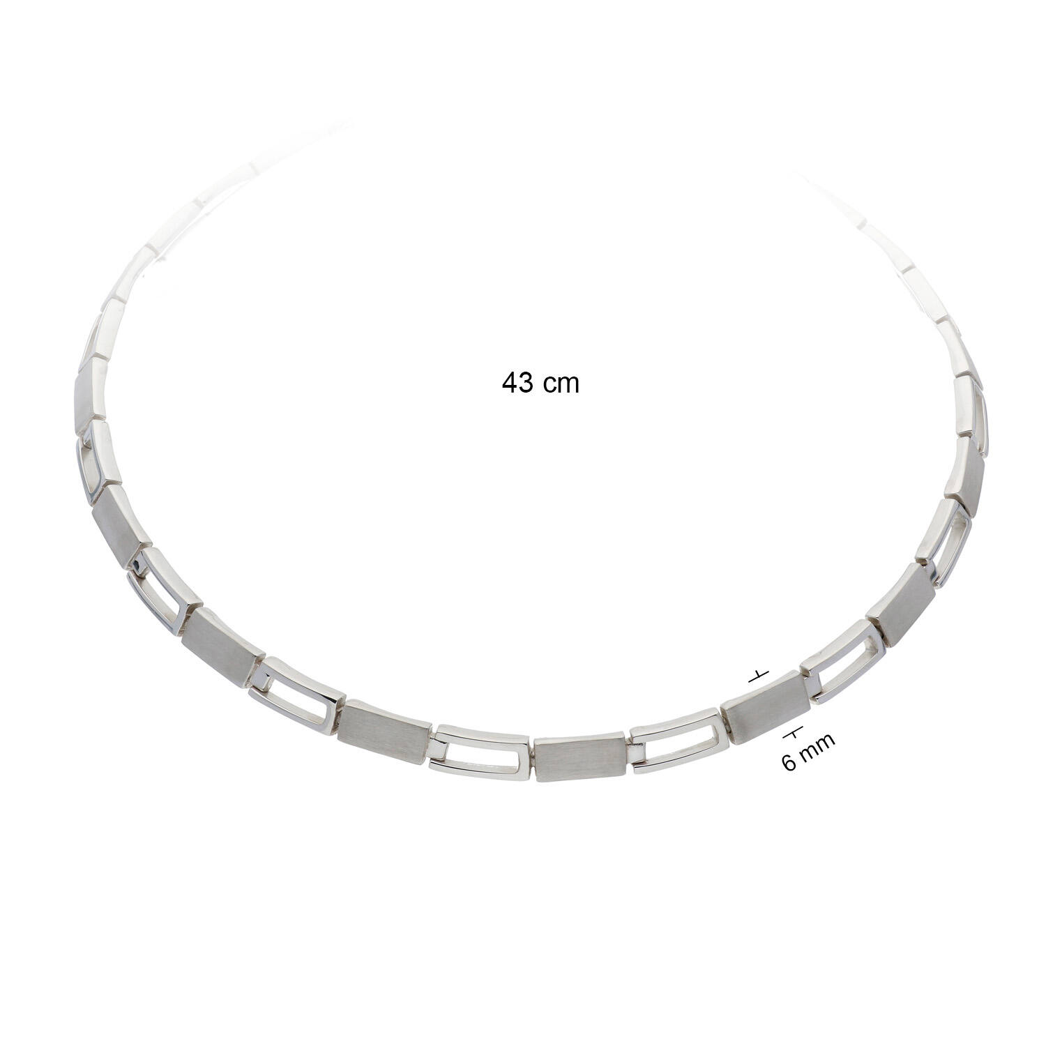  Choker - Fantasieschakel - Zilver - 43cm