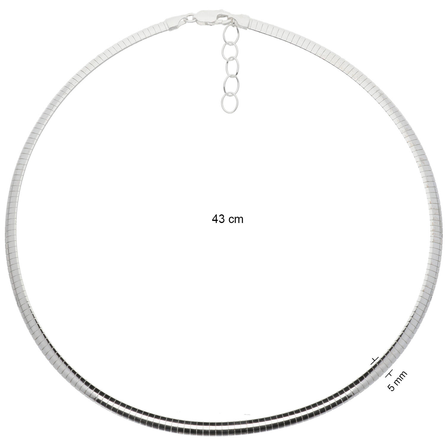  Omega necklaces - Round - Omega - Silver - 43cm