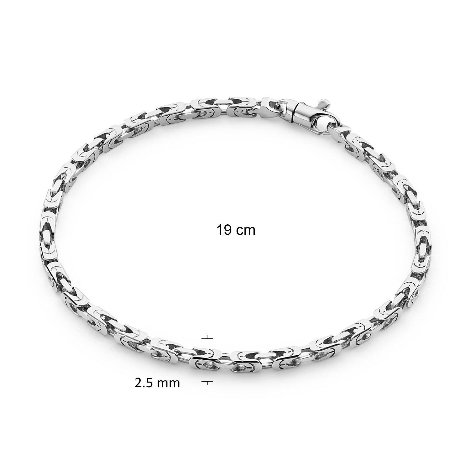  Schakelarmband - Koningsschakel - 2.5mm - 19cm