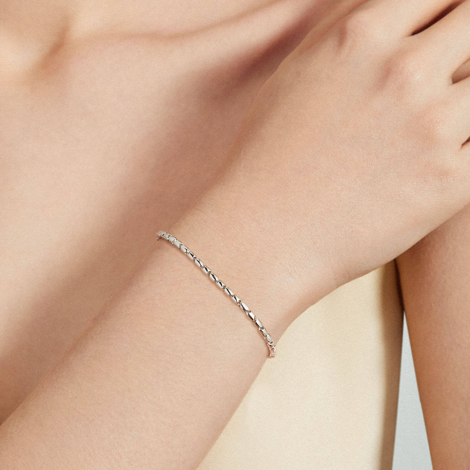  Link bracelets - Plates, Bars, Rods - 2.5mm - 19cm