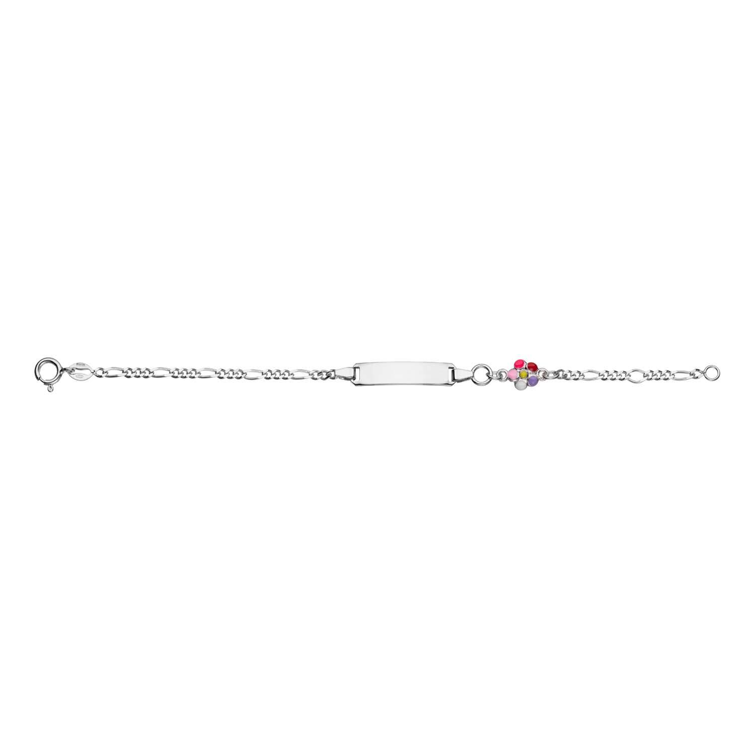  Link bracelets - Figaro - Flower - 25mm - 14cm