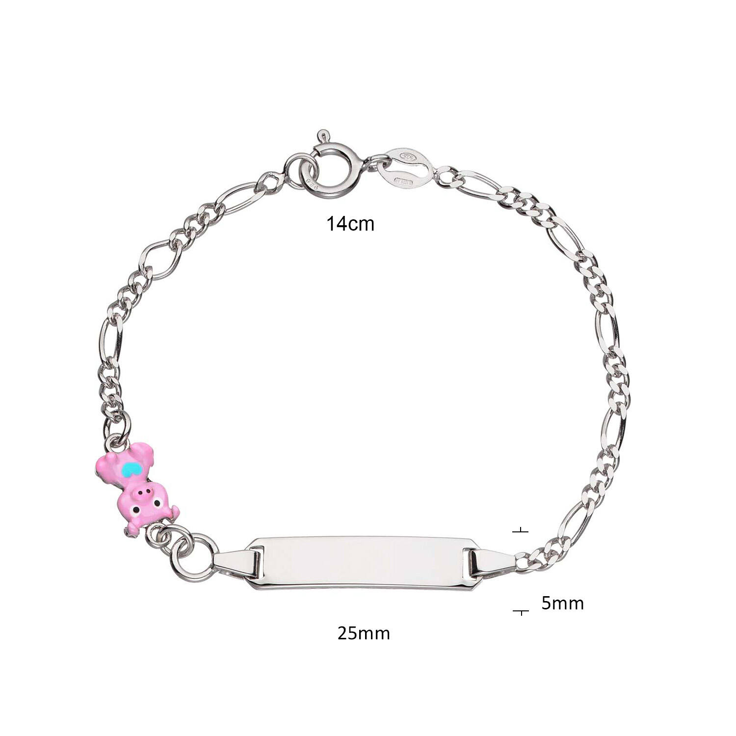  Gliederarmbänder - Figaro - Tier - 25mm - 14cm