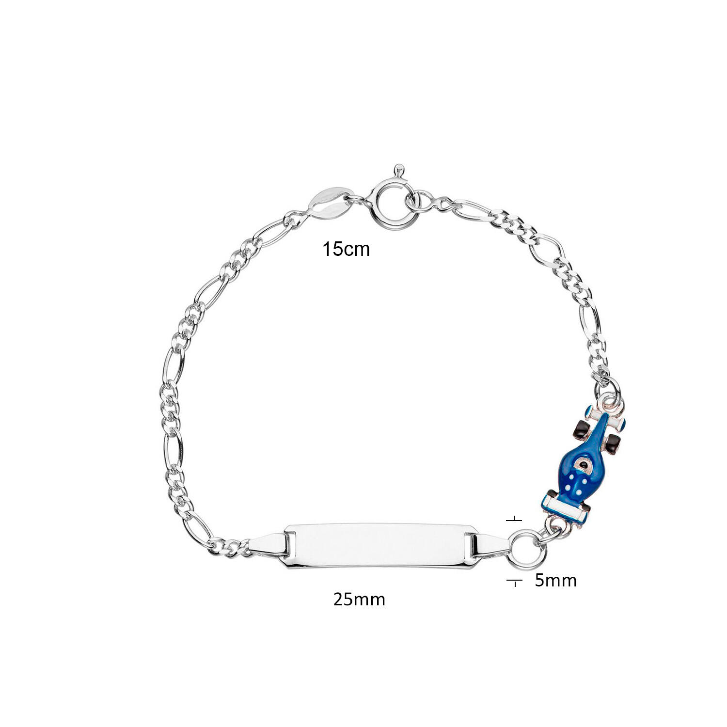  Bracelets à maillons - Figaro - Fantasie - 25mm - 14cm