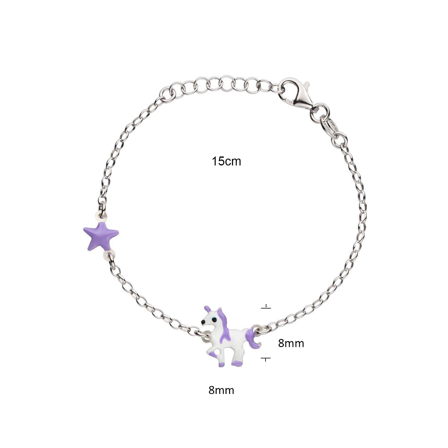  Link bracelets - Anchor - Animal - 8mm - 16cm