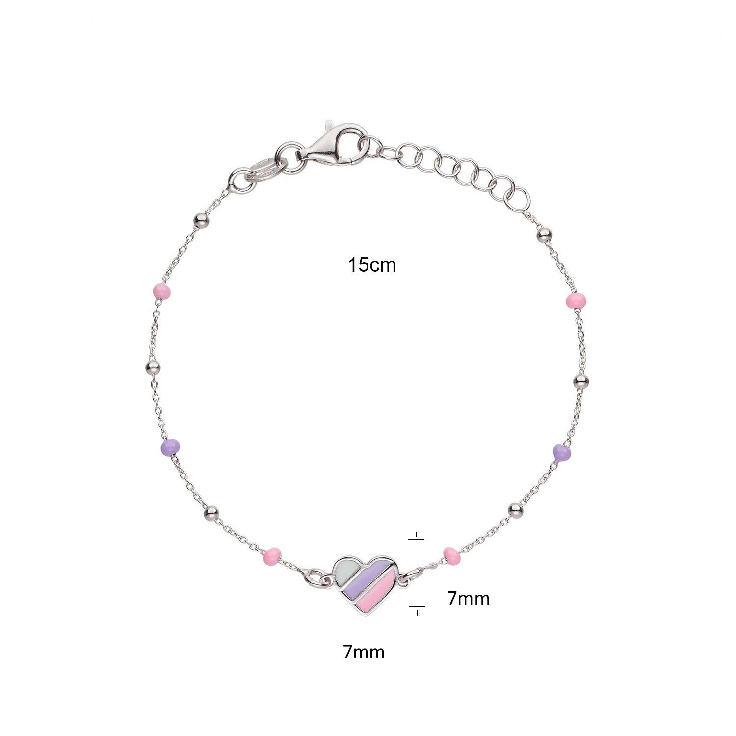  Schakelarmband - Anker - Hart - 7mm - 16cm