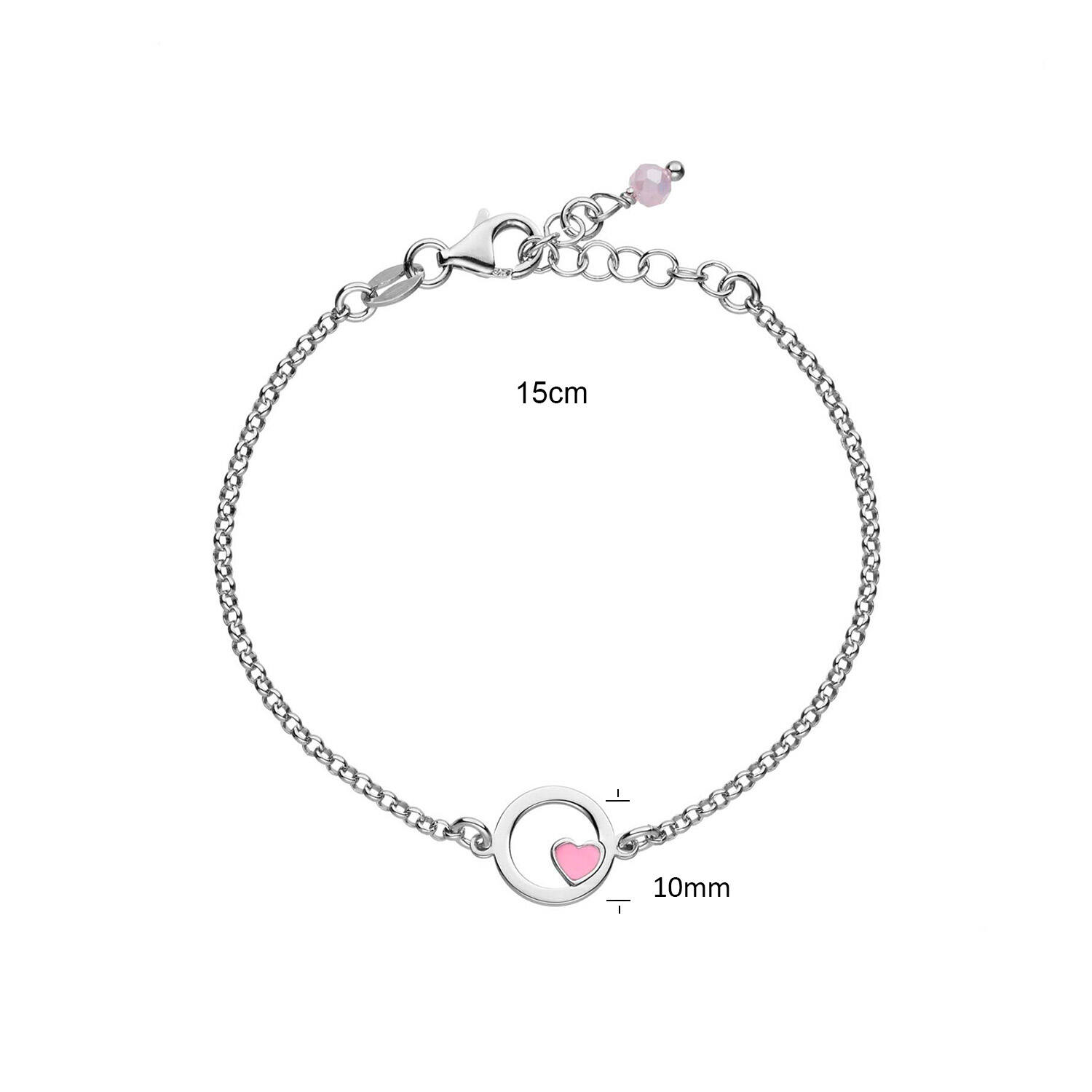  Schakelarmband - Jasseron - Hart - 10mm - 16cm