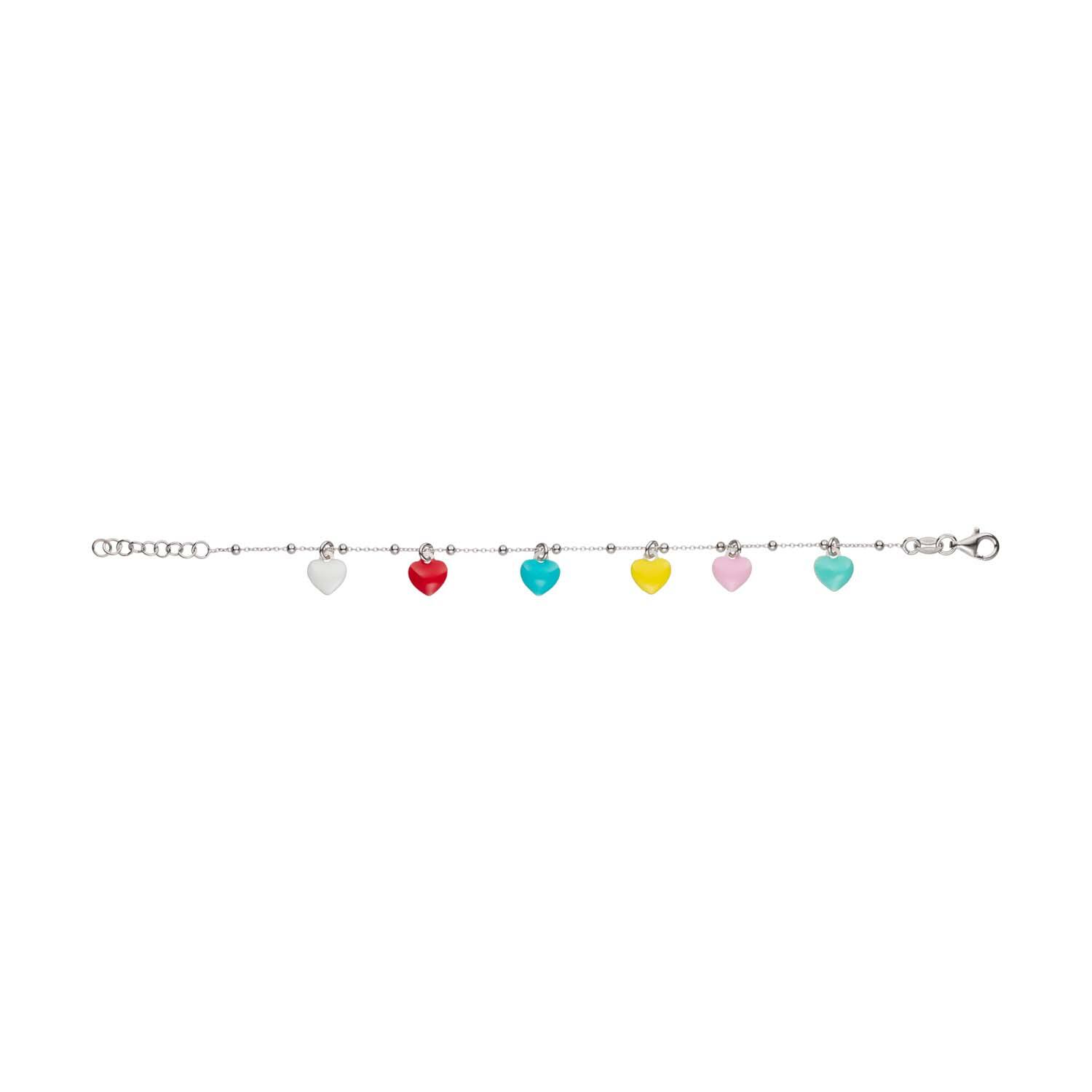  Link bracelets - Anchor - Heart - 4mm - 16cm