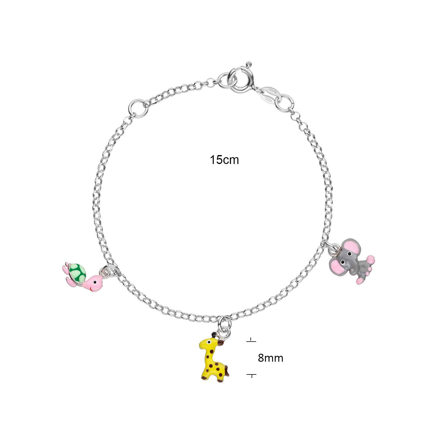  Link bracelets - Jasseron - Animal - 4mm - 16cm