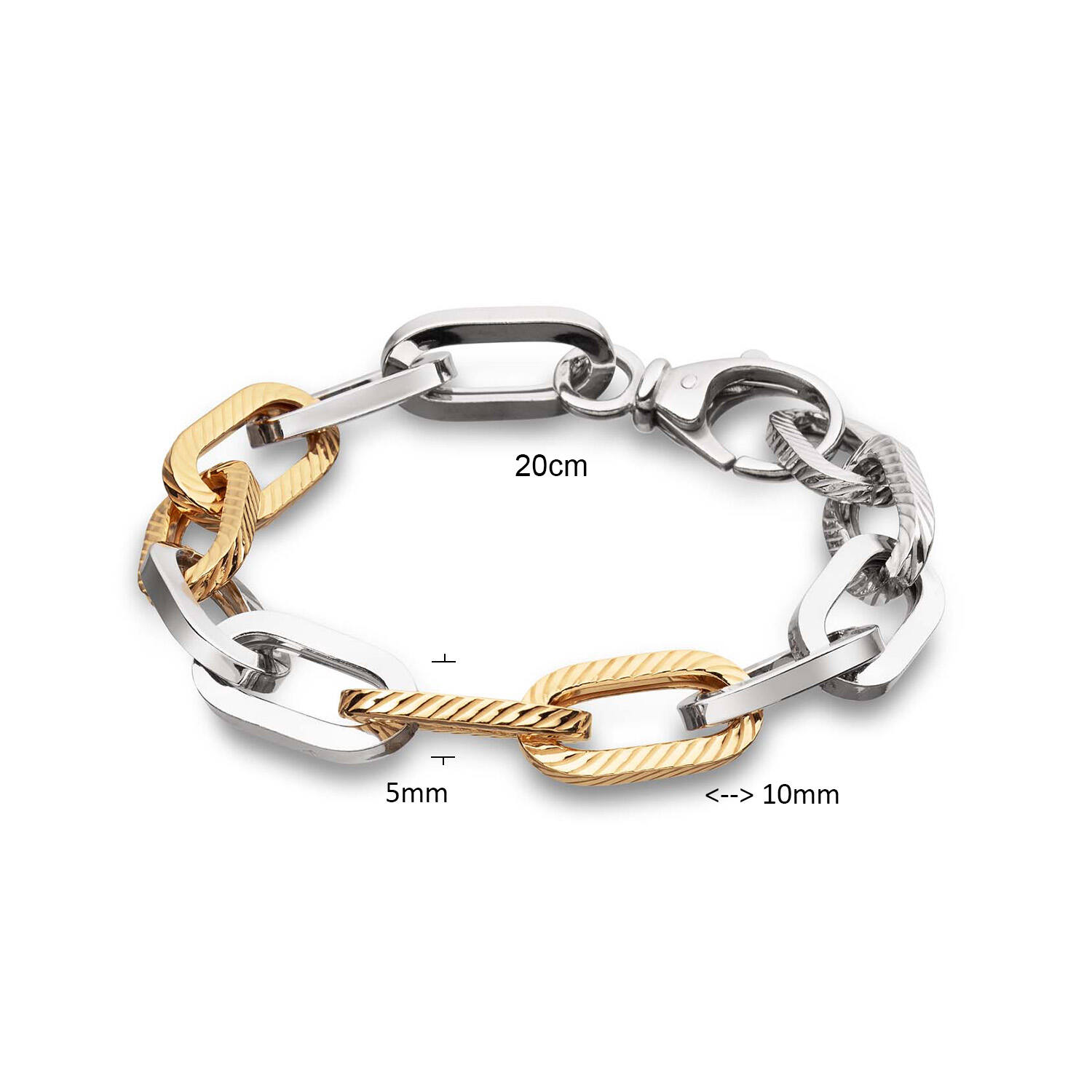  Link bracelets - Chunky Chic - Anchor - 10mm - 20cm