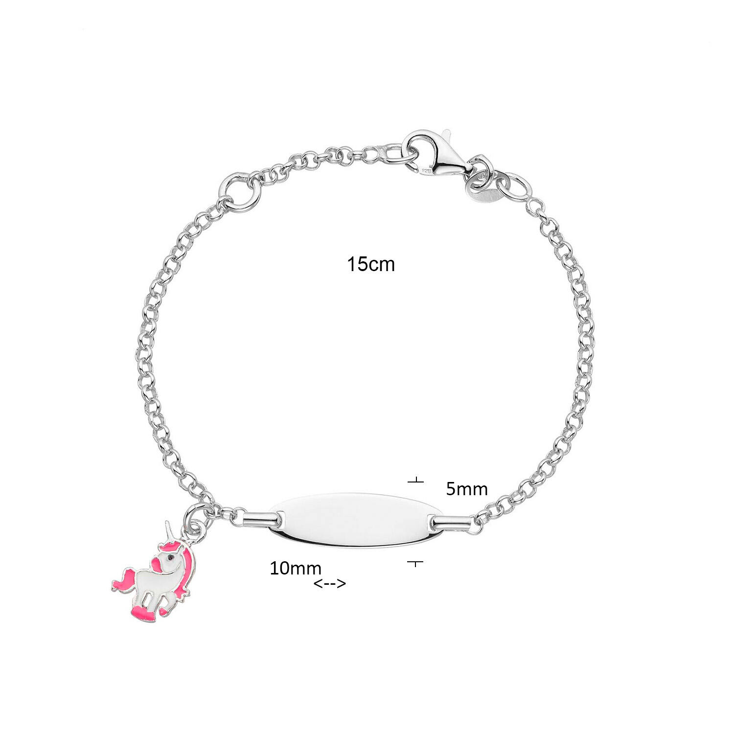  Gliederarmbänder - Jasseron - Tier - 5mm - 16cm