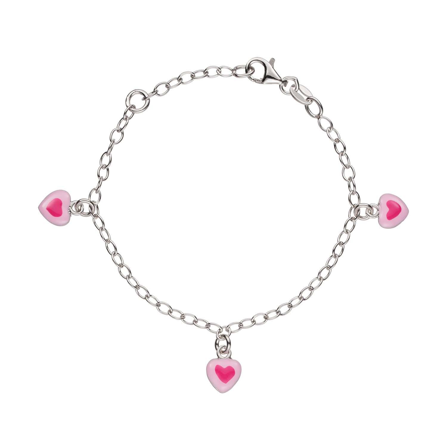  Gliederarmbänder - Jasseron - Herz - 3mm - 16cm