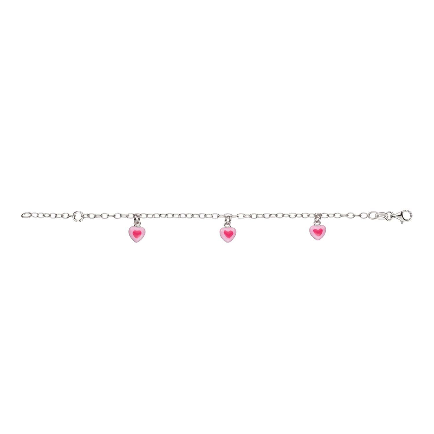  Gliederarmbänder - Jasseron - Herz - 3mm - 16cm