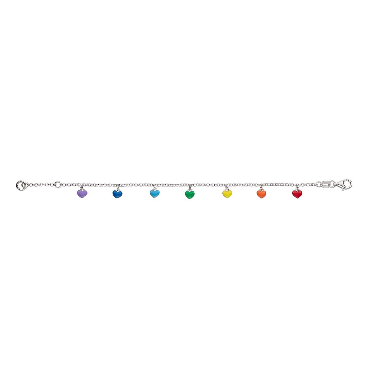  Link bracelets - Jasseron - Heart - 4mm - 16cm