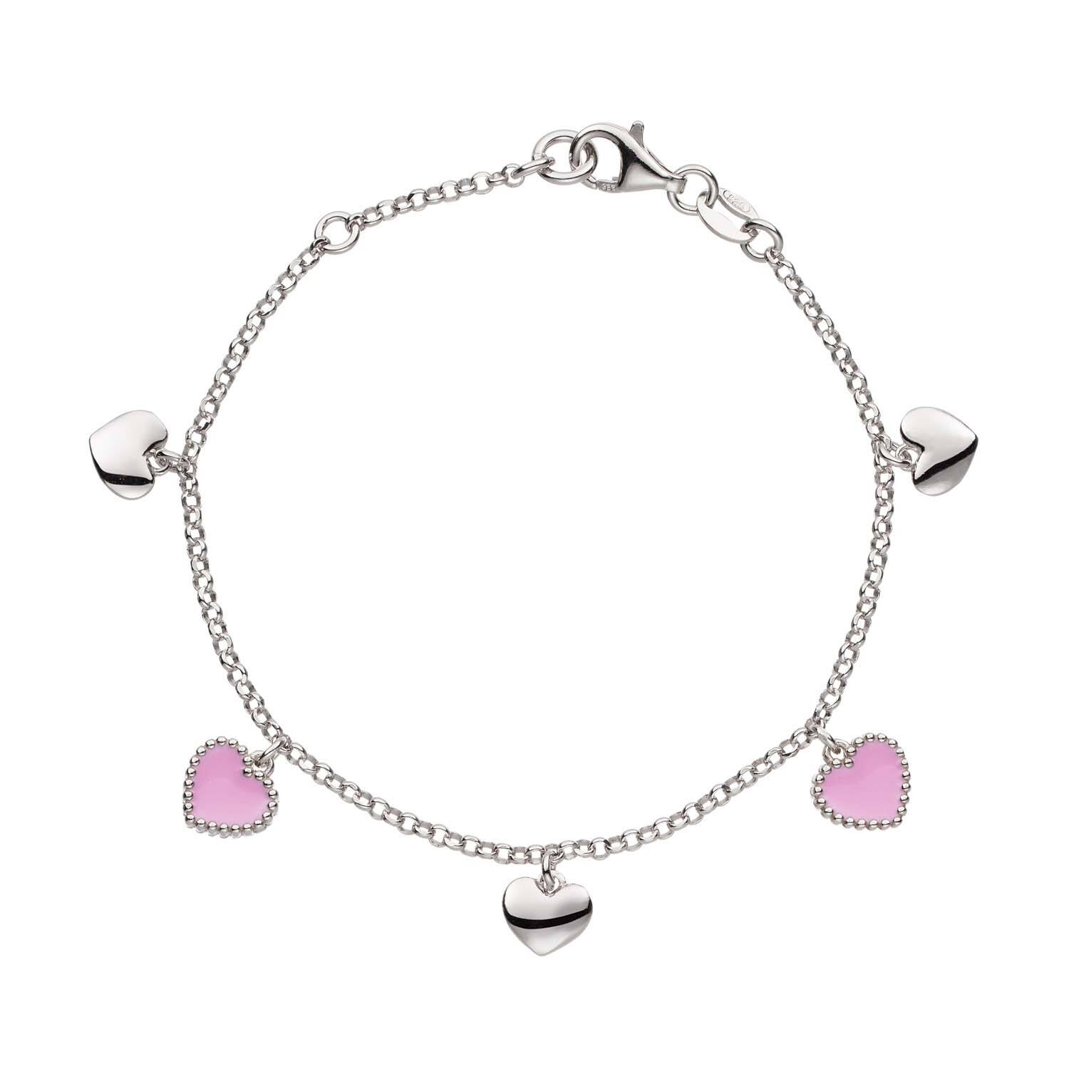  Bracelets à maillons - Jasseron - Cœur - 4mm - 16cm