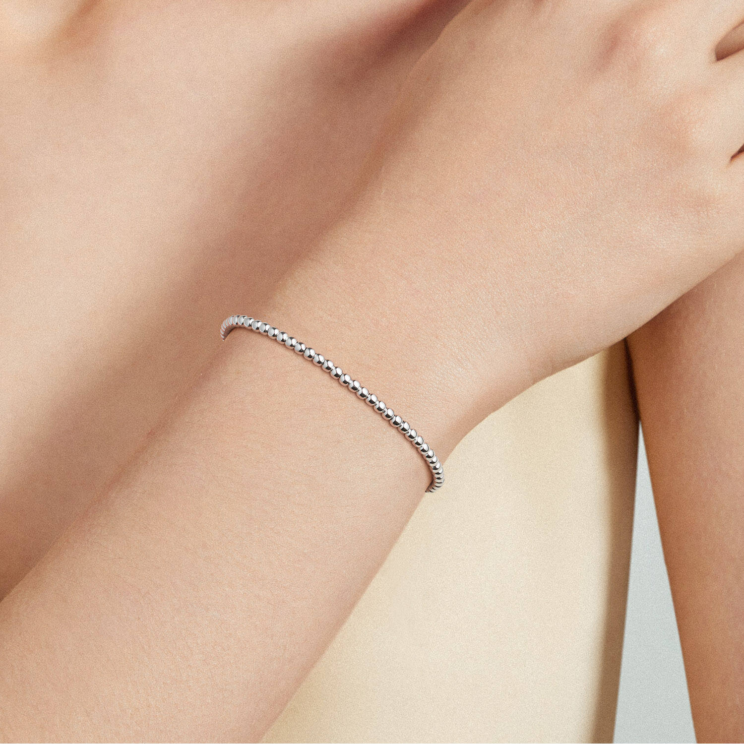  Bead bracelets - Round - 3mm - 18cm