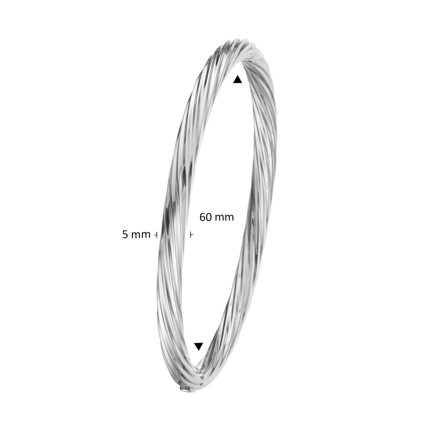  Bangle - Scharnier - Rond - 5mm - Ø 60mm