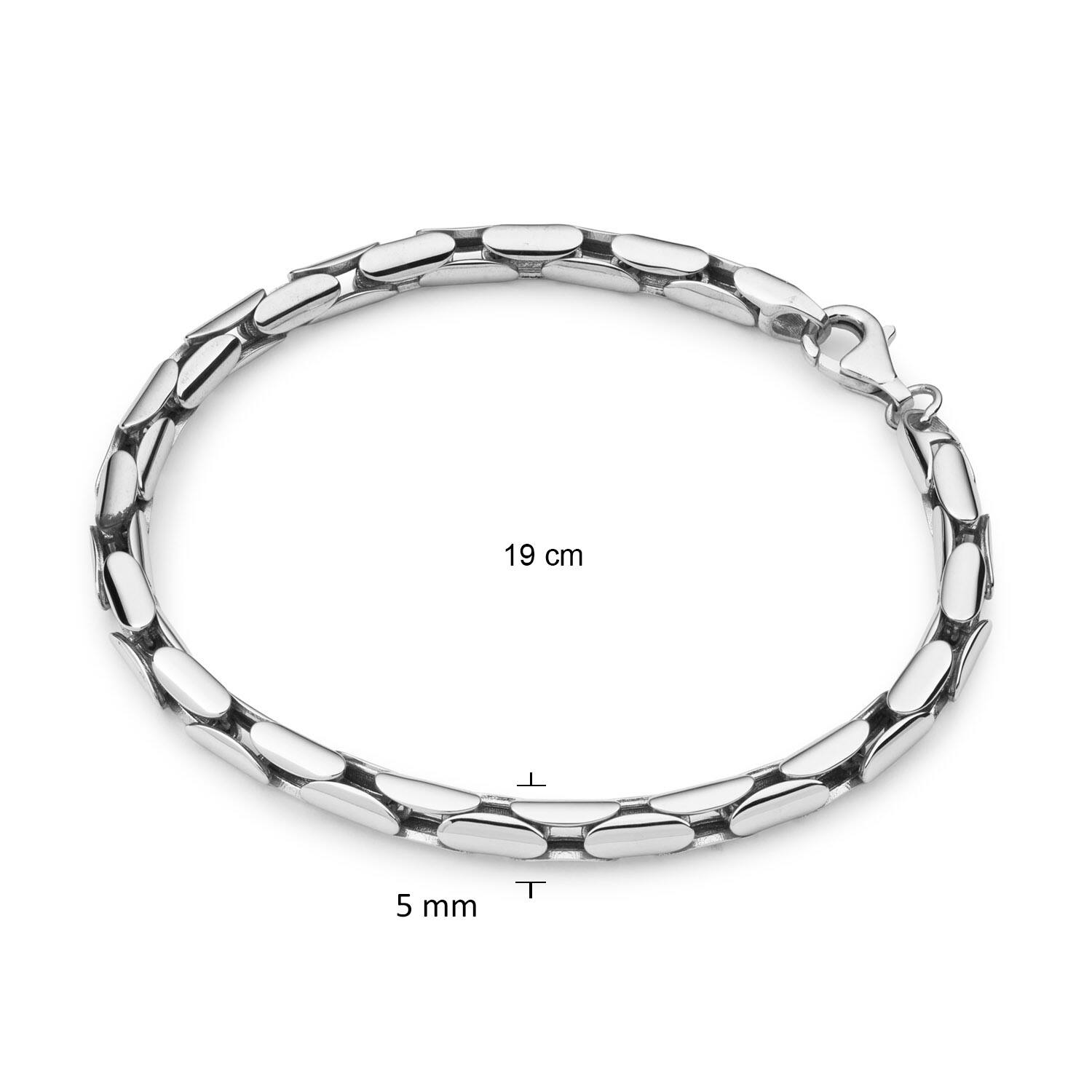  Bracelets à maillons - Palmier, queue de renard - 5mm - 19cm